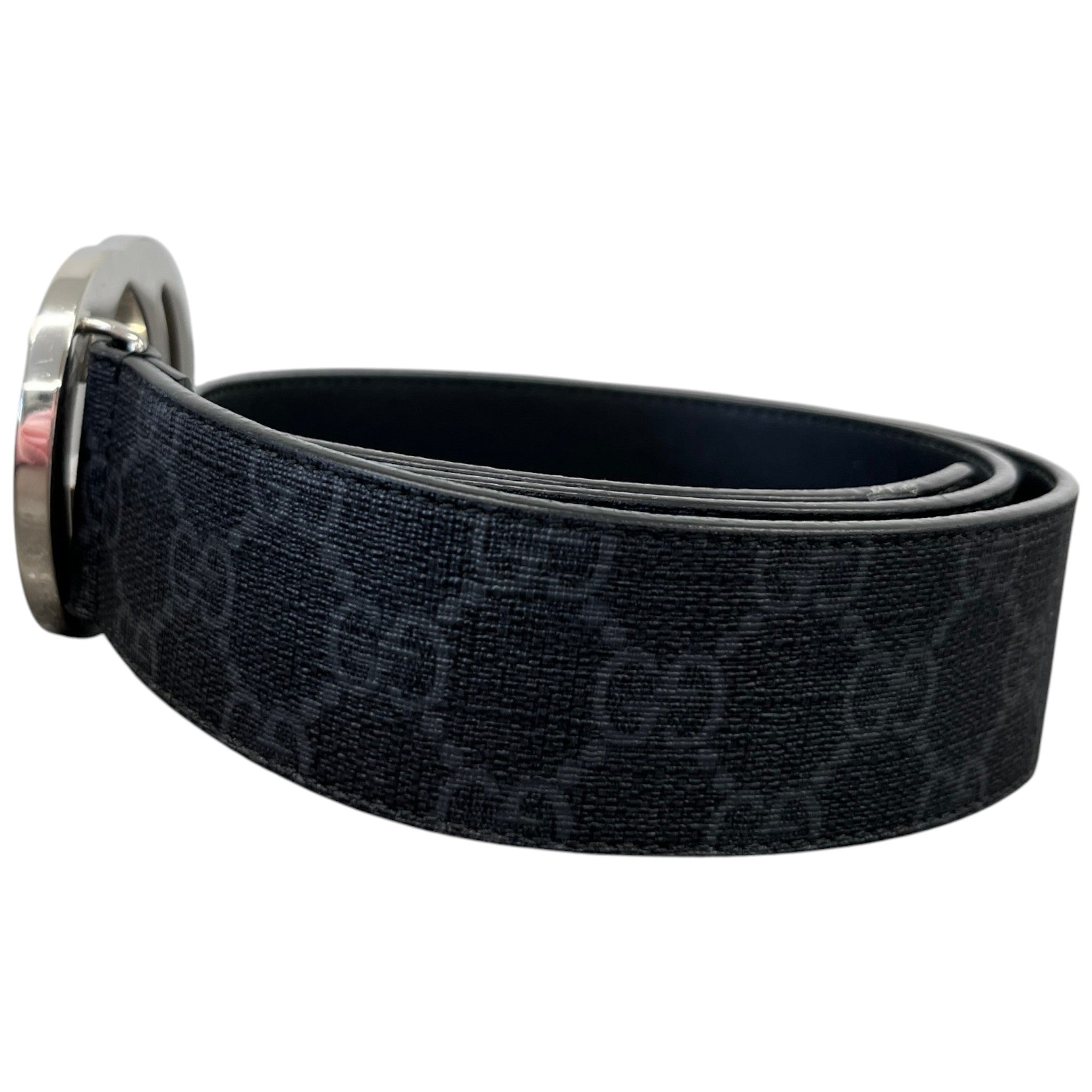 Men's Interlocking G Belt Charcoal Size Waist 28"
