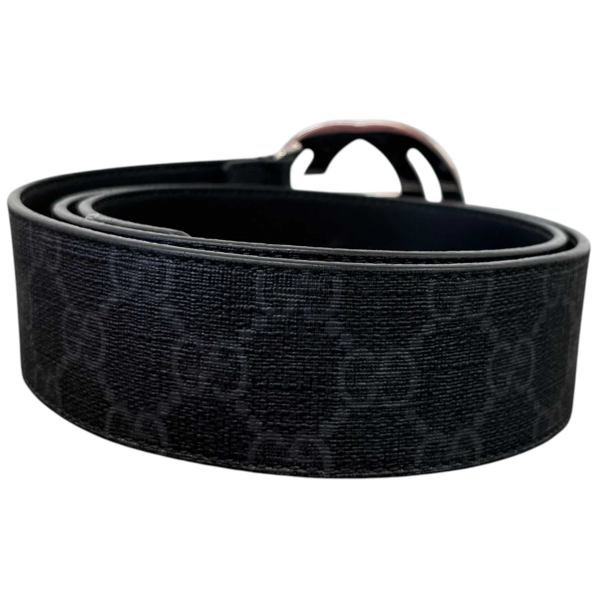 Men's Interlocking G Belt Charcoal Size Waist 28"