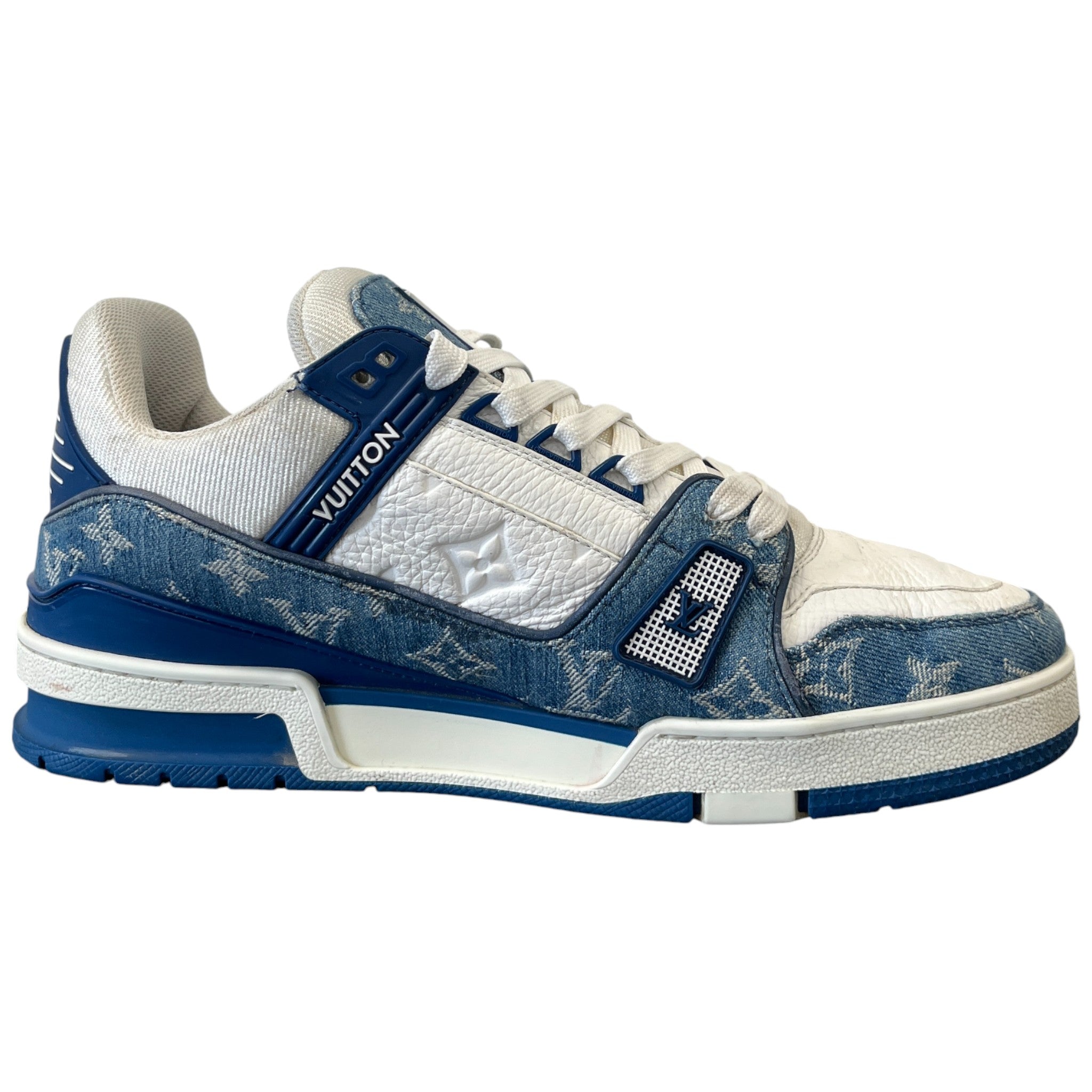 Men's Lv Denim Low Trainers Blue Size EU 41 / UK 7