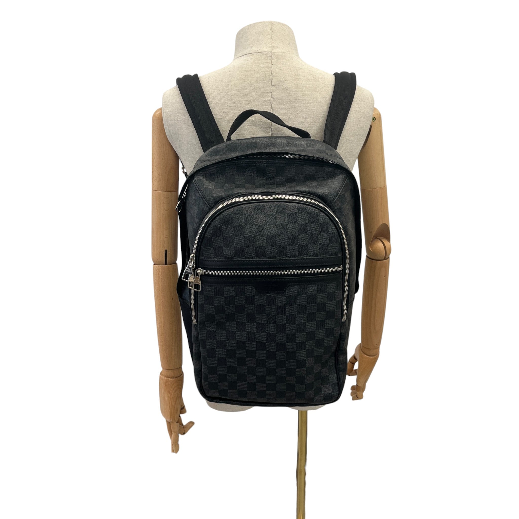 Men's Michael Damier Graphite Backpack Black