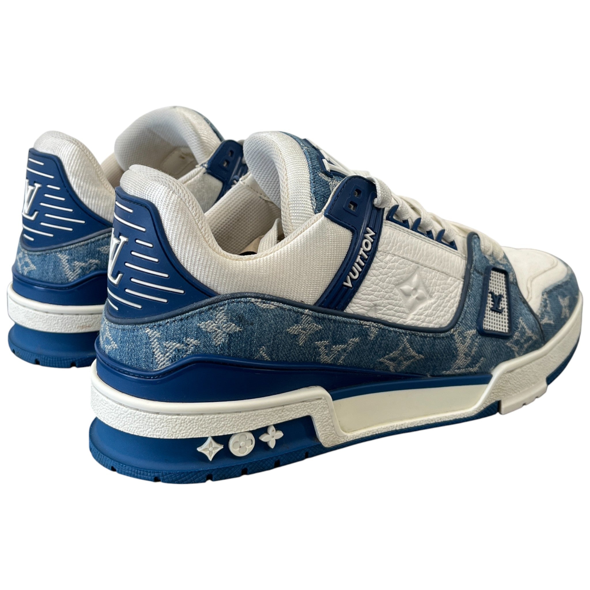Men's Lv Denim Low Trainers Blue Size EU 41 / UK 7