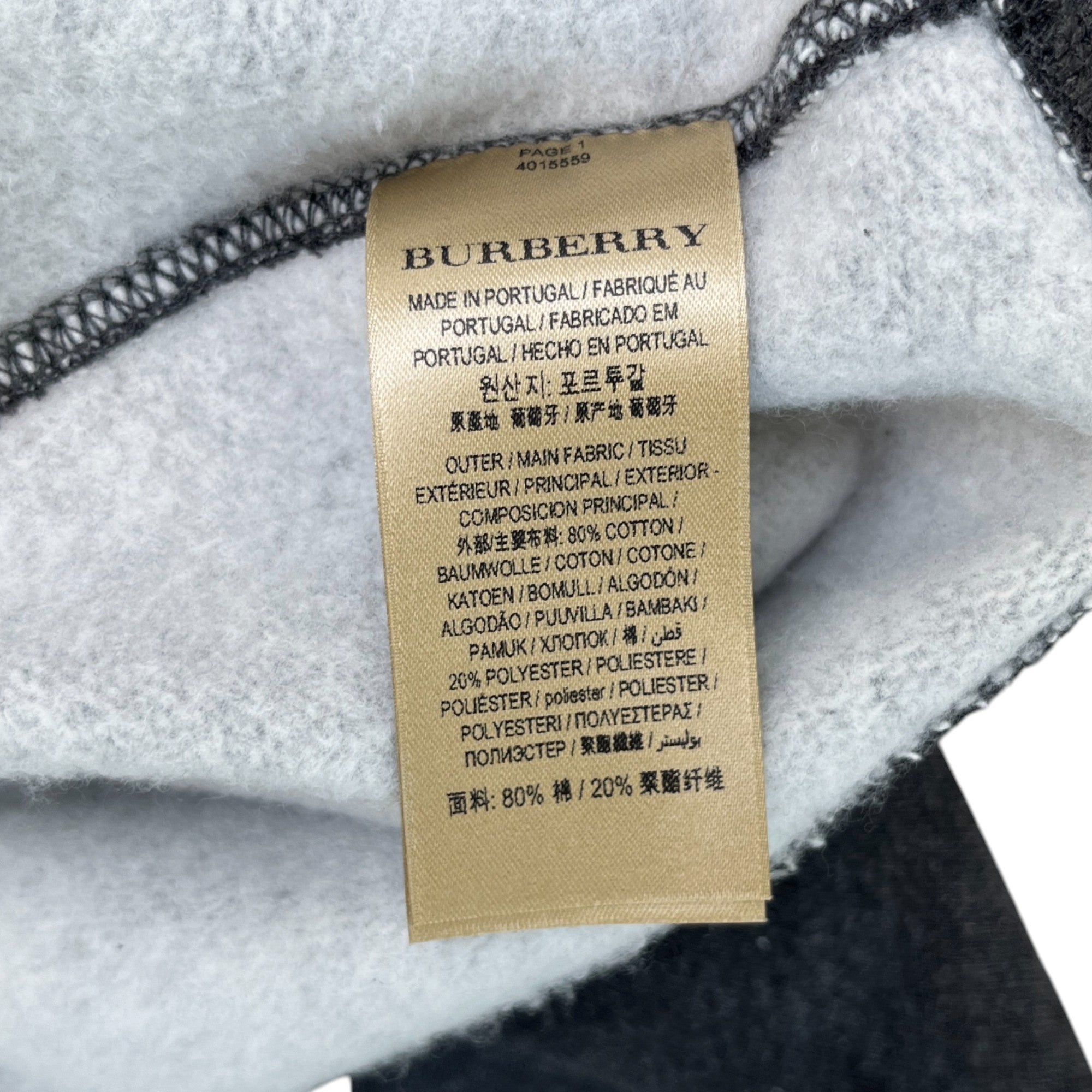 Men's Embroidered Logo Hoodie Charcoal Size XS