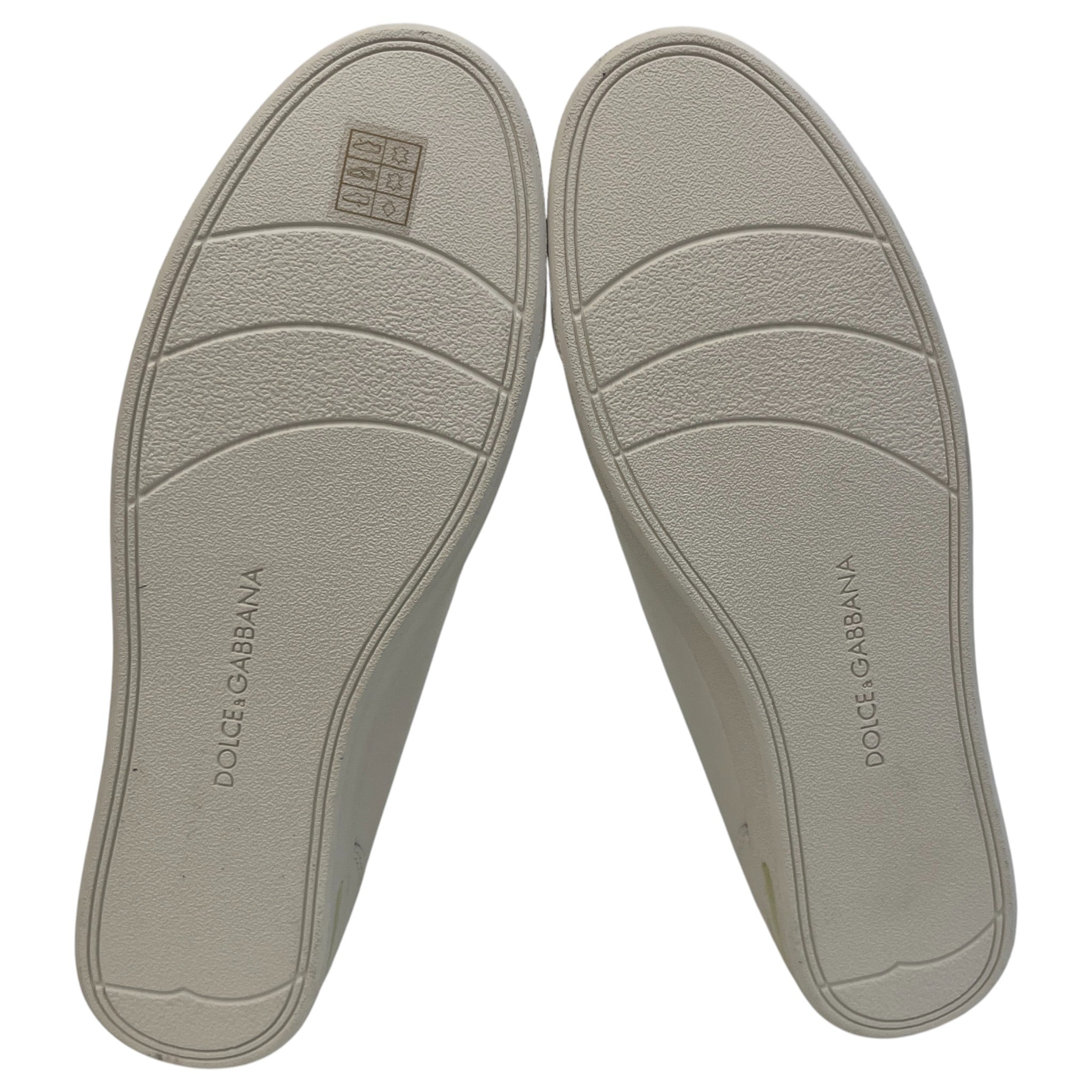 Men's Plaque Logo Low Trainers White Size EU 42 / UK 8