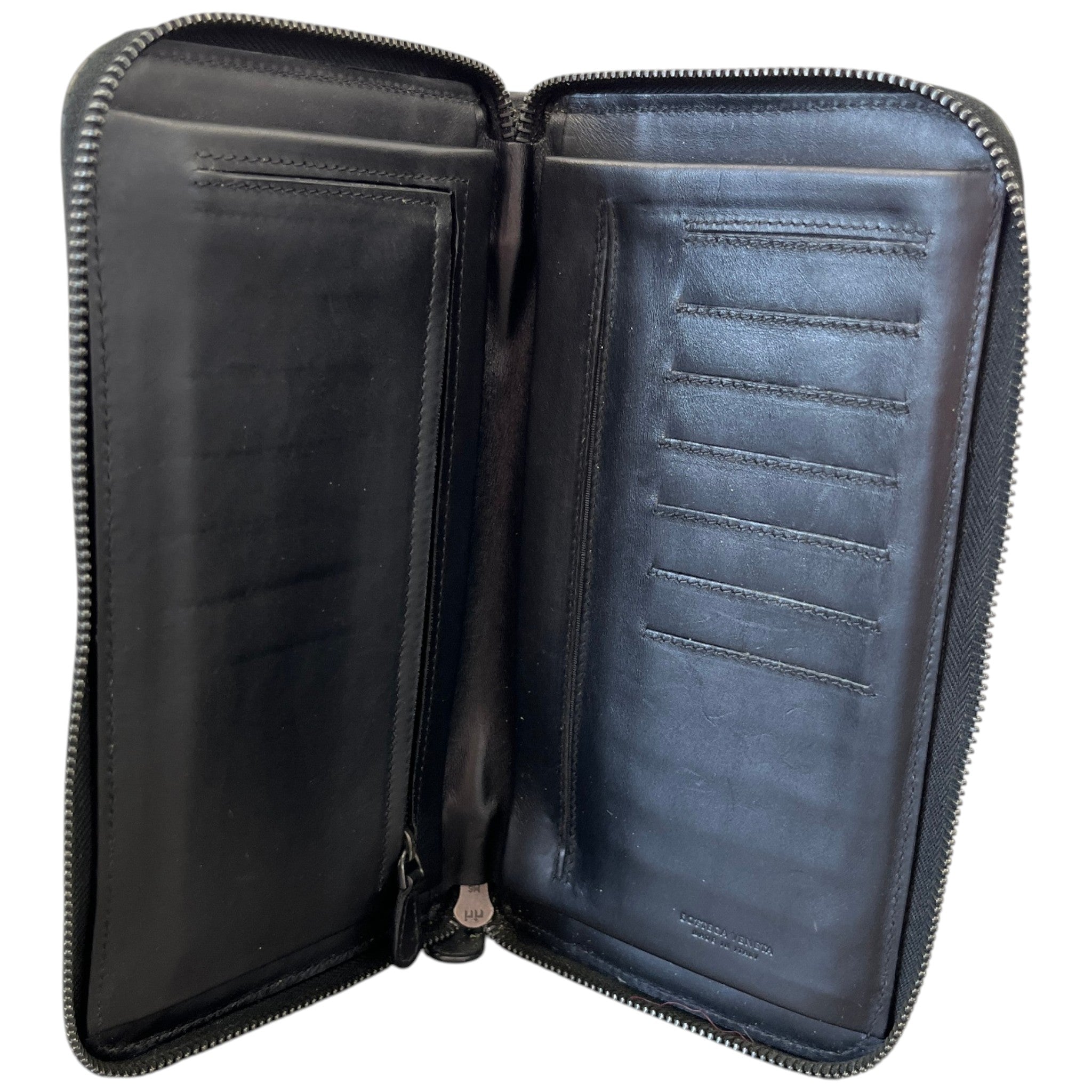Men's Intrecciato Woven Wallet Black