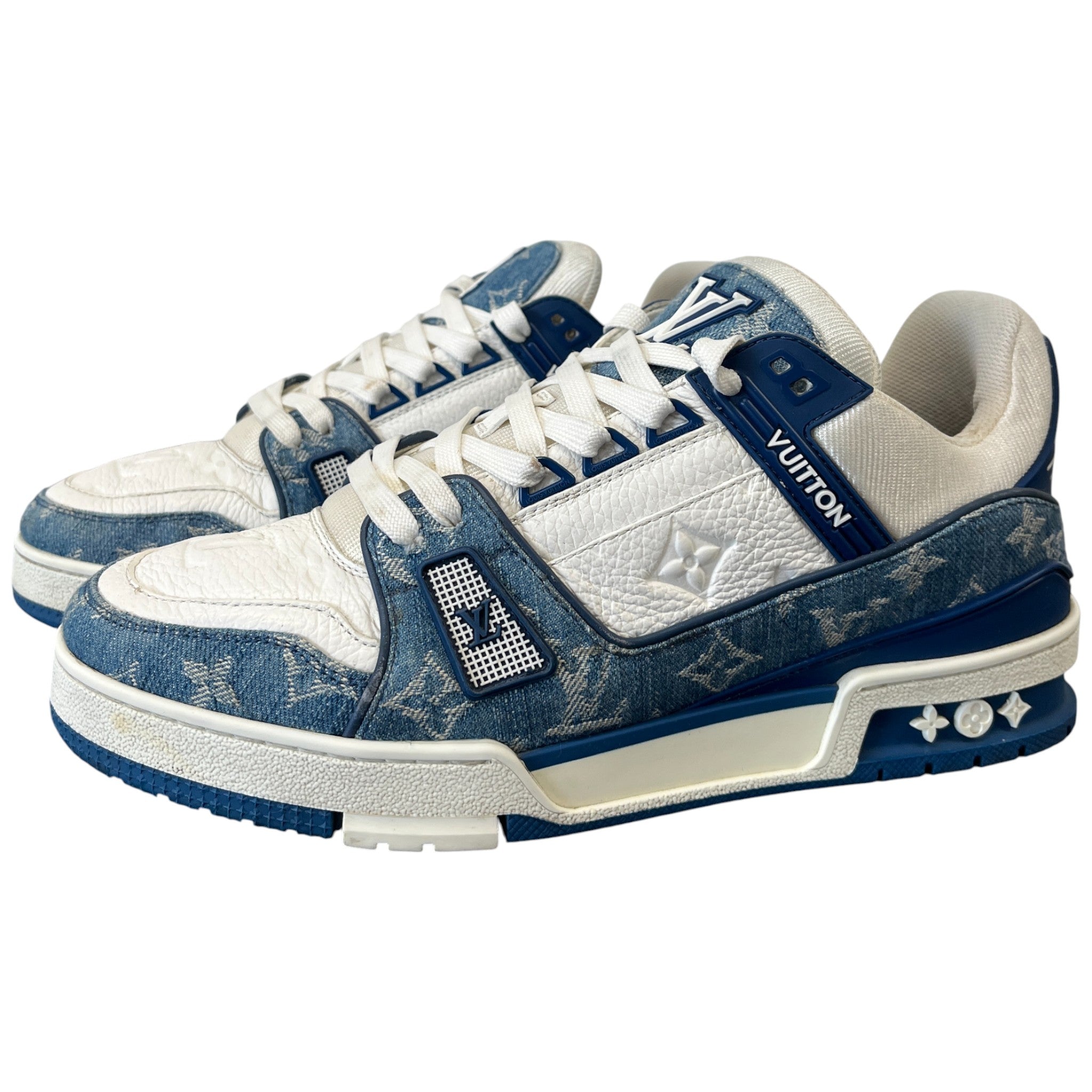 Men's Lv Denim Low Trainers Blue Size EU 41 / UK 7