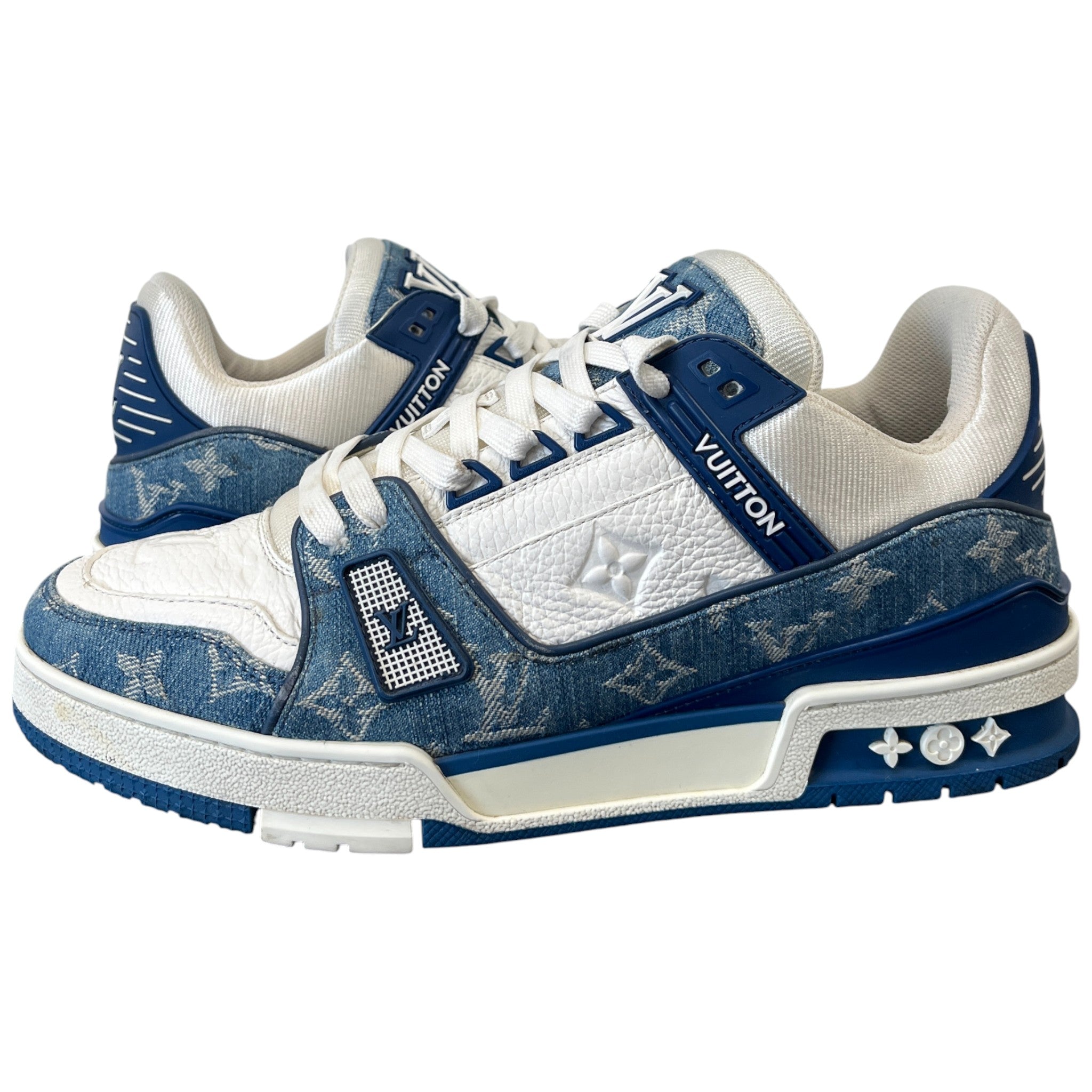 Men's Lv Denim Low Trainers Blue Size EU 41 / UK 7