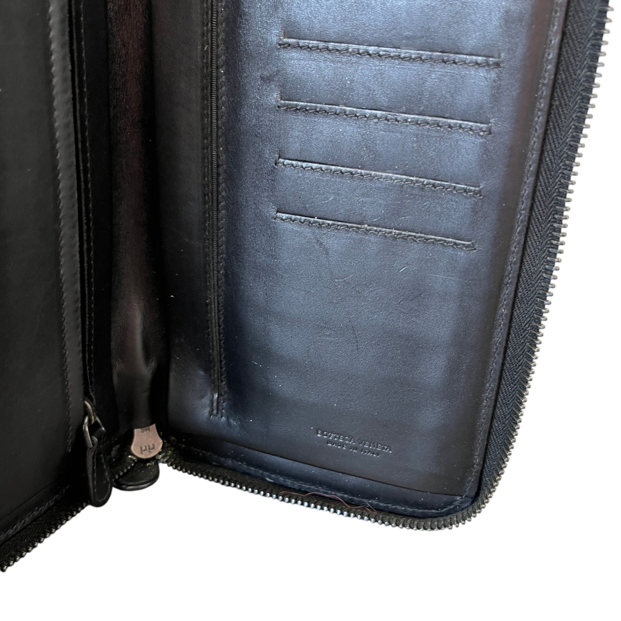 Men's Intrecciato Woven Wallet Black