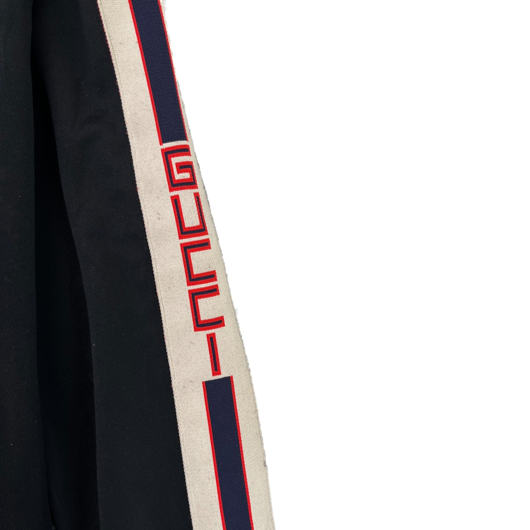 Men's Tape Logo Detachable Sleeve Hoodie Black Size XXL