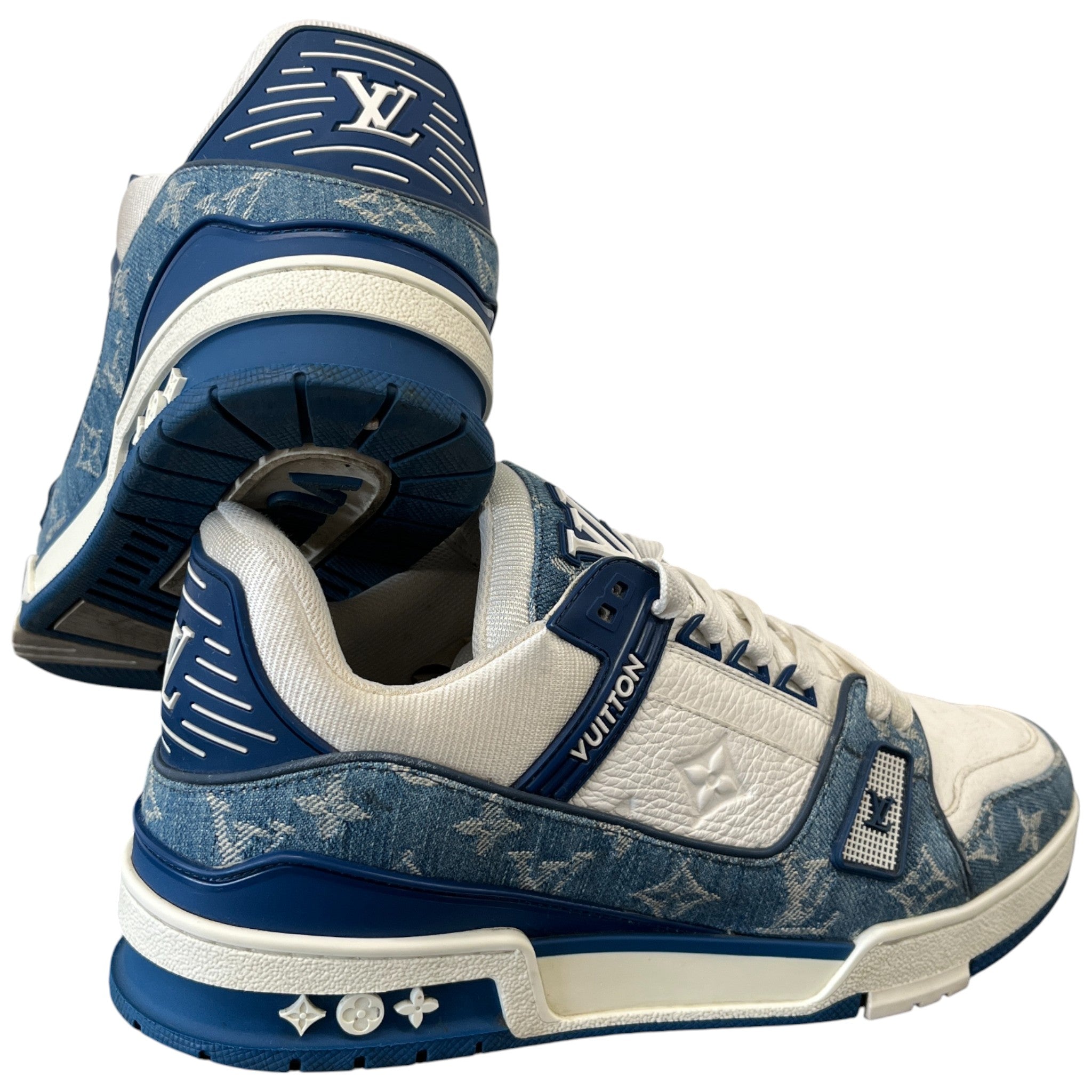 Men's Lv Denim Low Trainers Blue Size EU 41 / UK 7