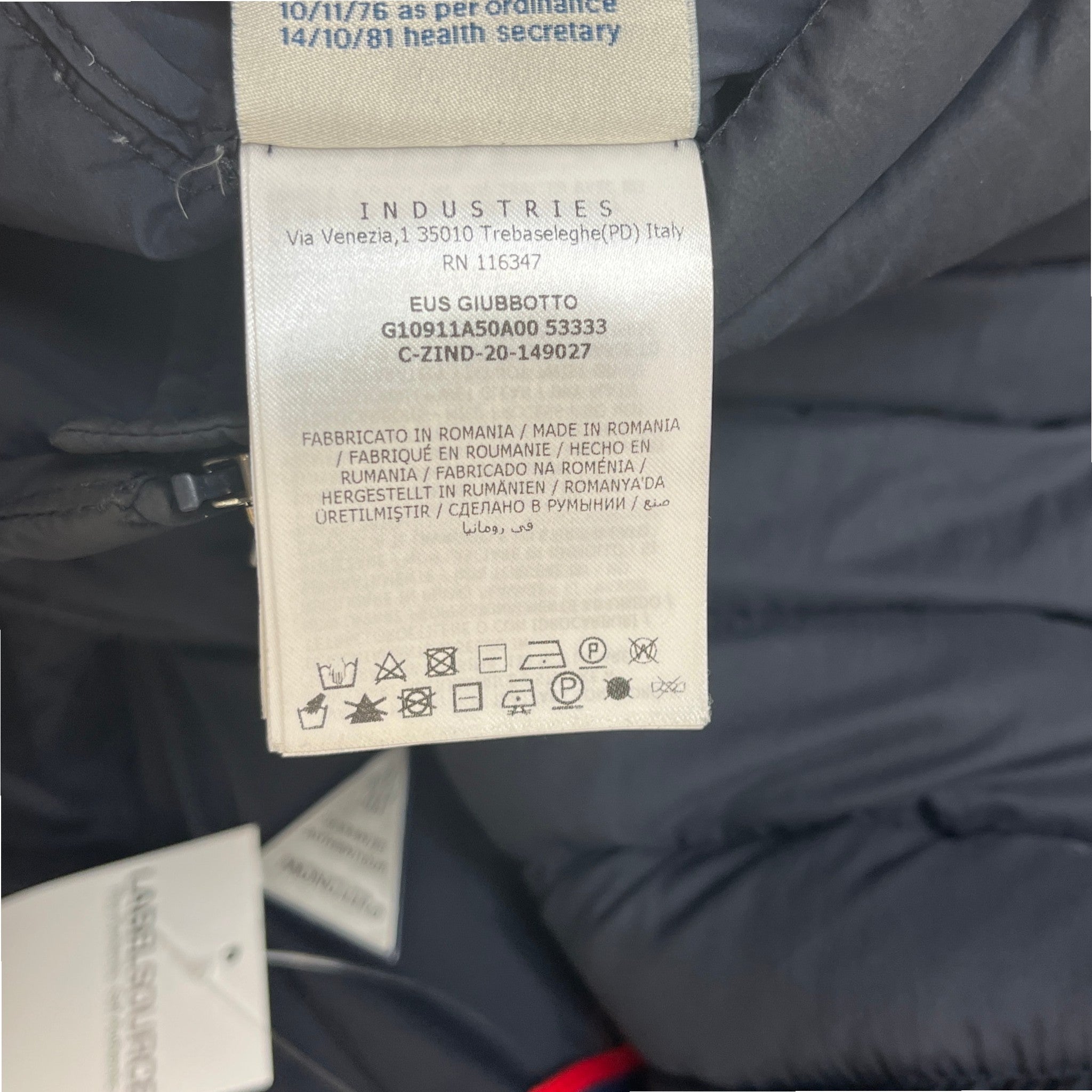 Men's Eus Down Jacket Navy Size 2 / M