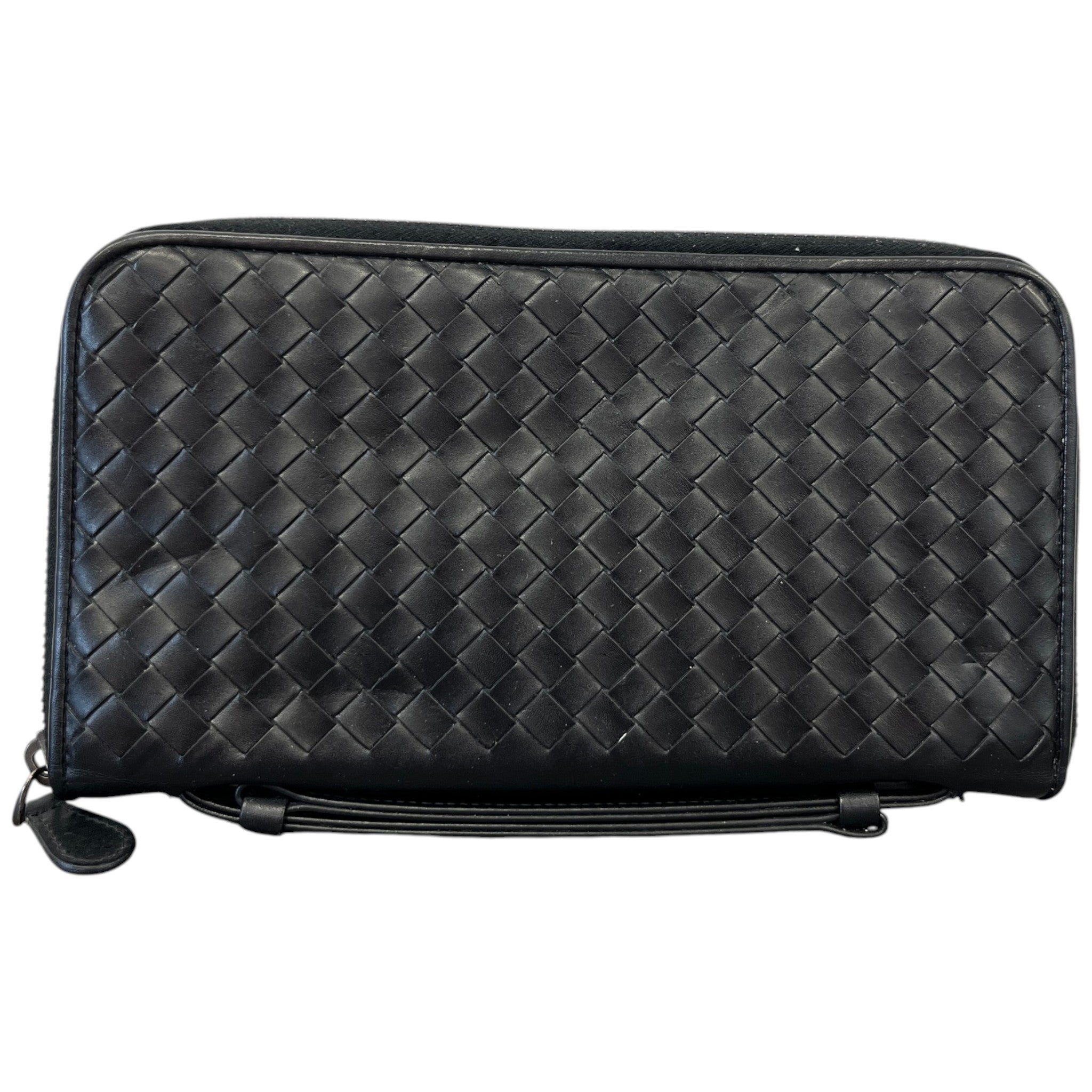 Men's Intrecciato Woven Wallet Black