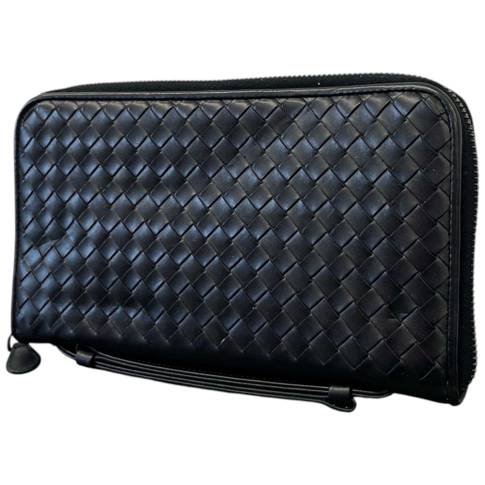Men's Intrecciato Woven Wallet Black