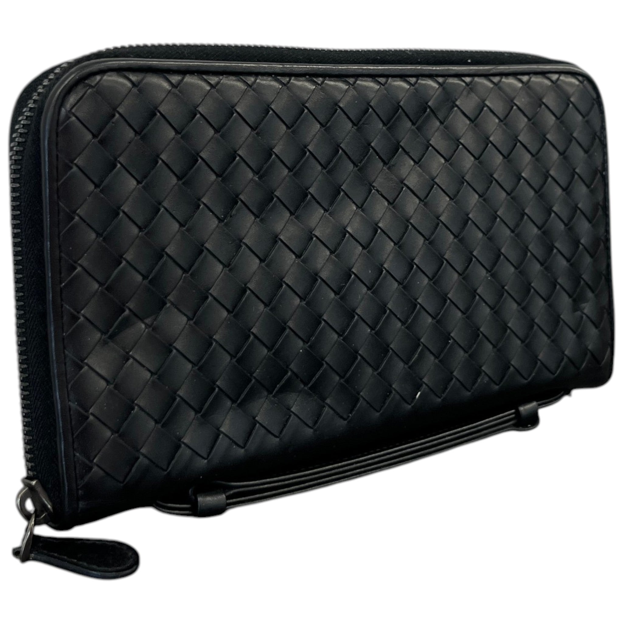 Men's Intrecciato Woven Wallet Black