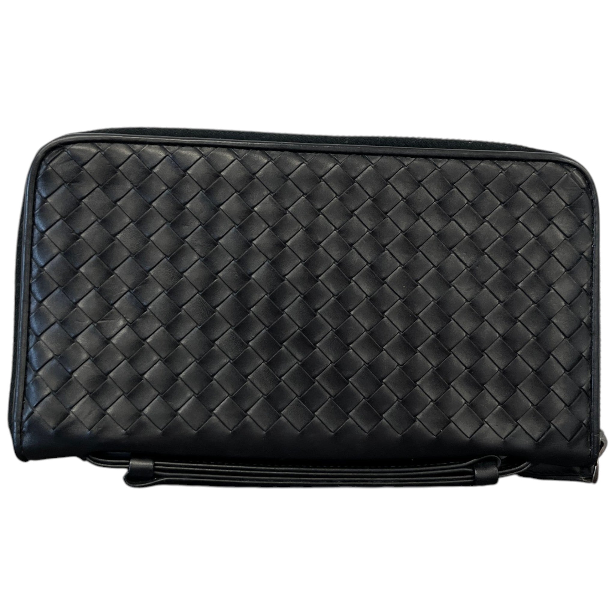 Men's Intrecciato Woven Wallet Black