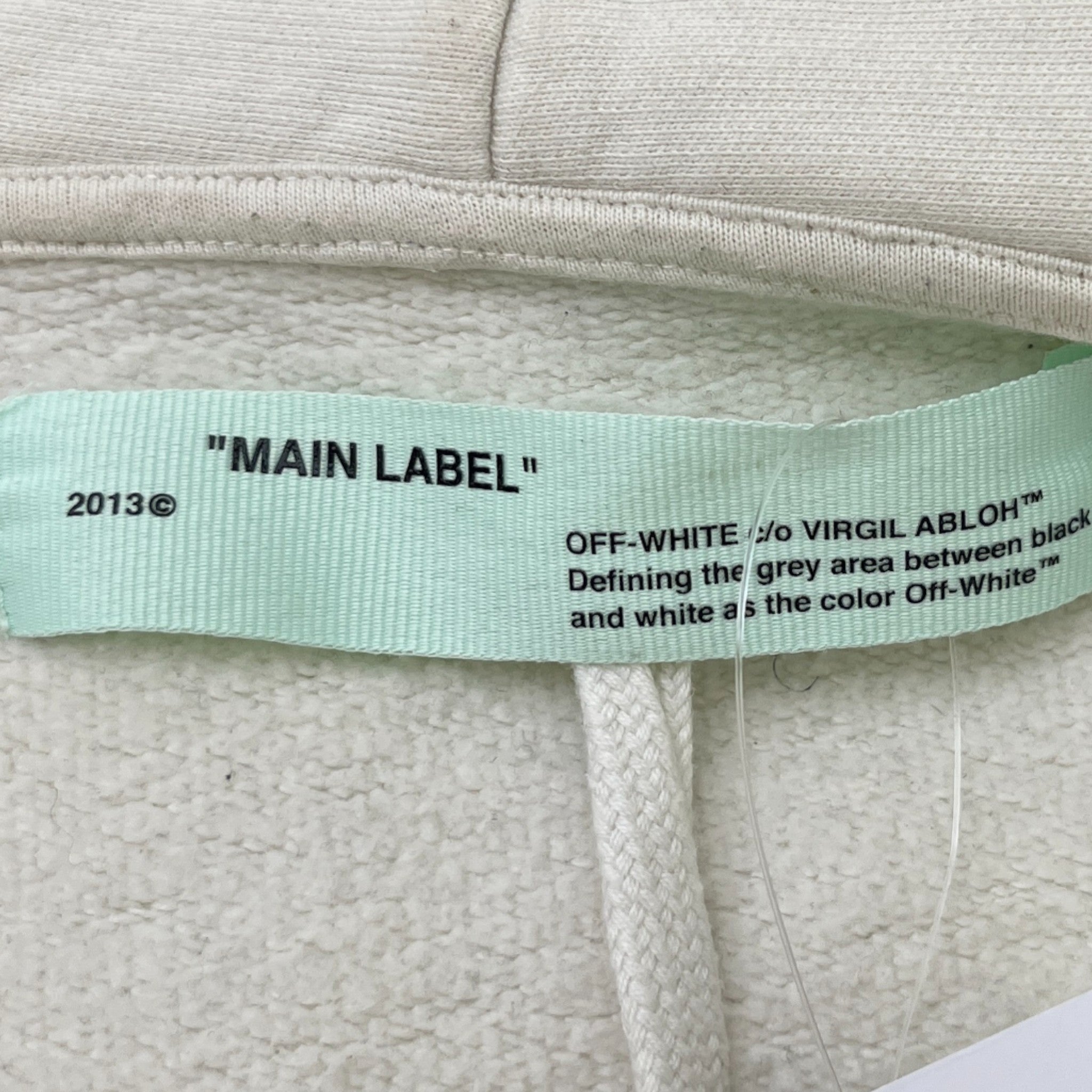 Men's Logo Print Hoodie White Size XXL