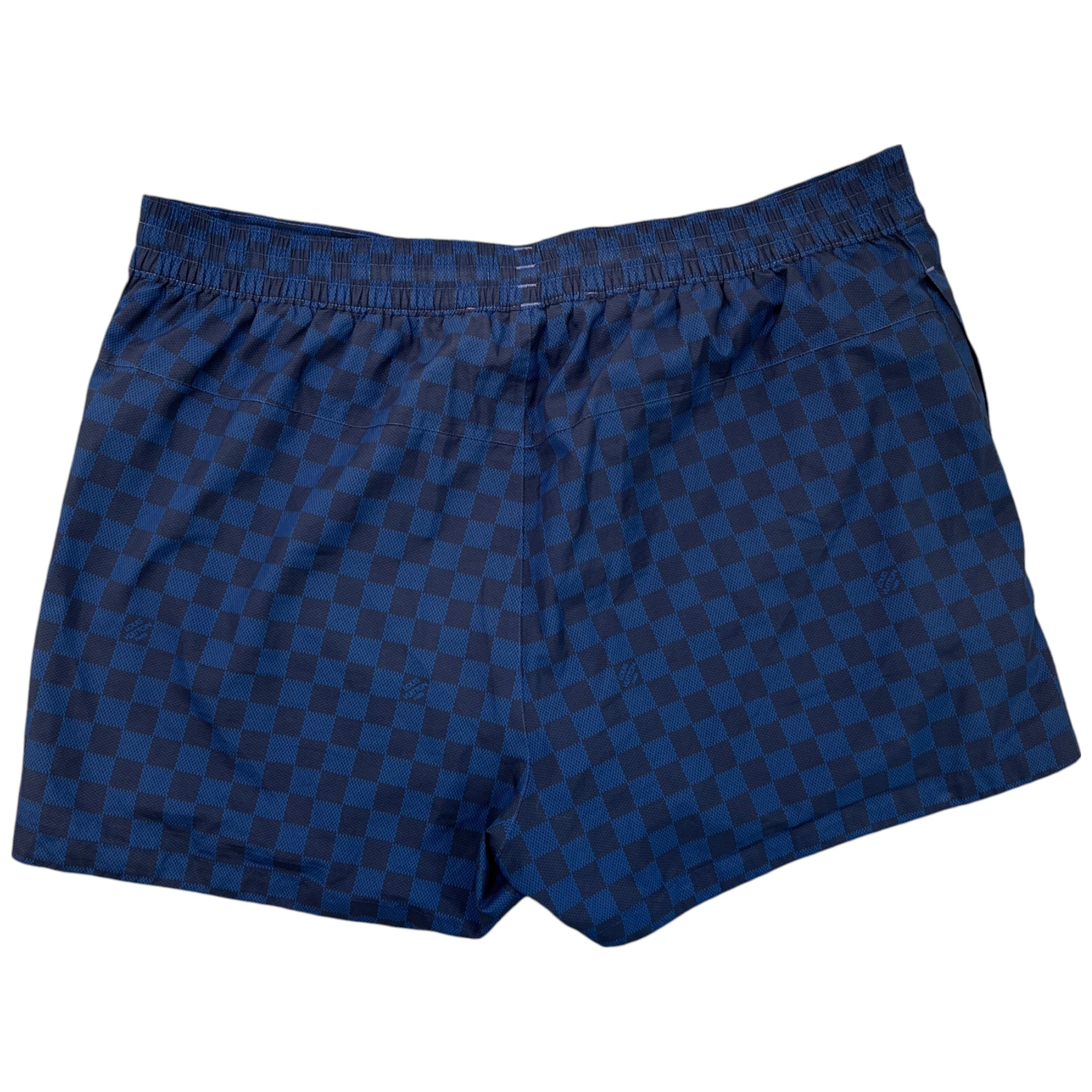 Men's Damier Swim Shorts Blue Size L