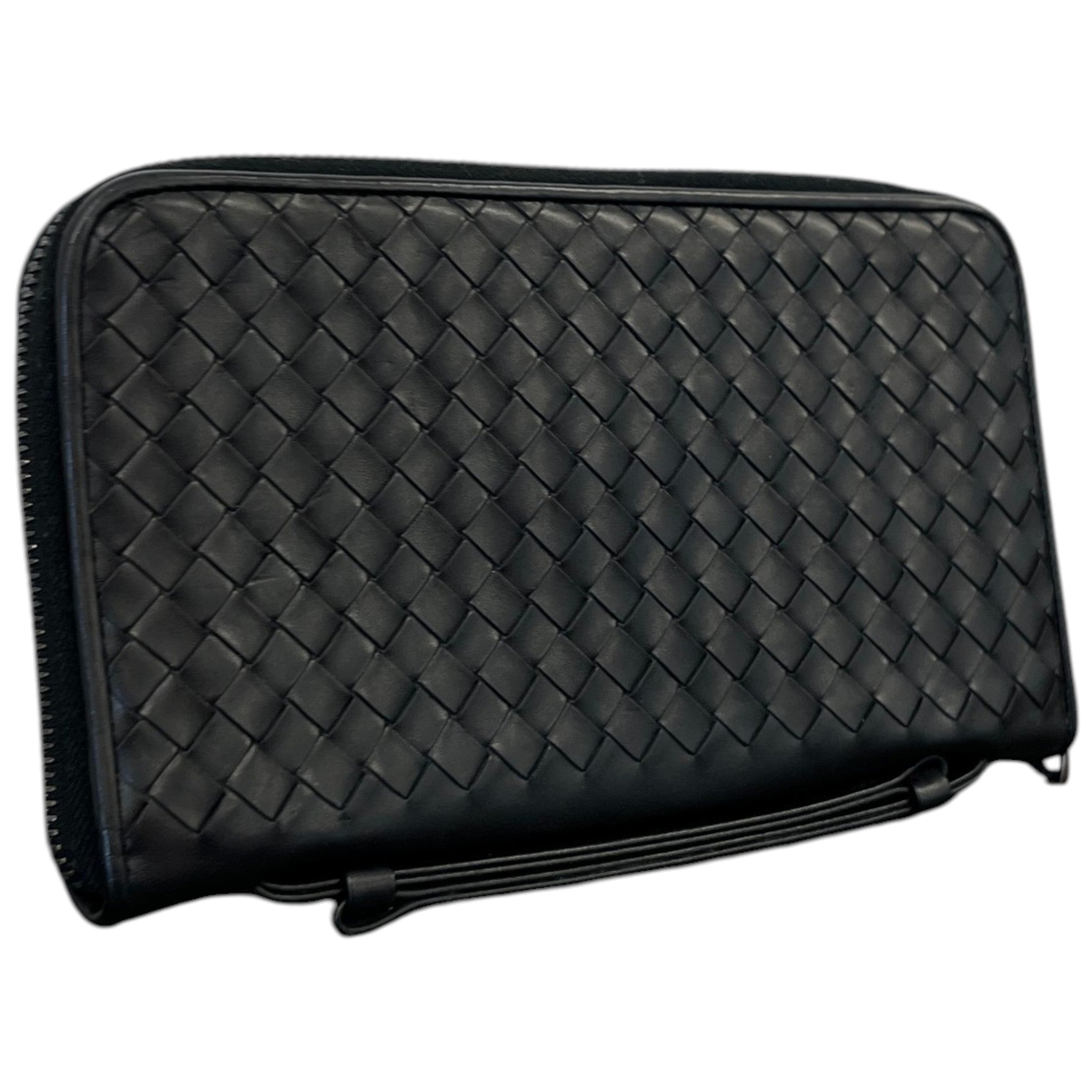 Men's Intrecciato Woven Wallet Black