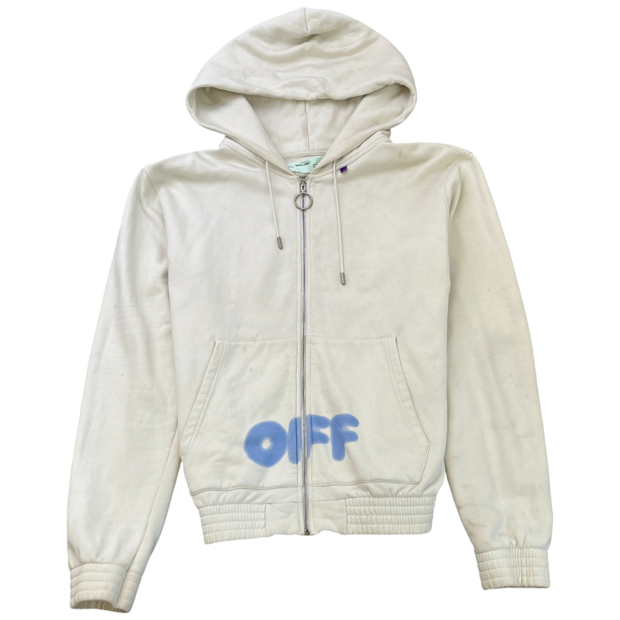 Men's Logo Print Hoodie White Size XXL