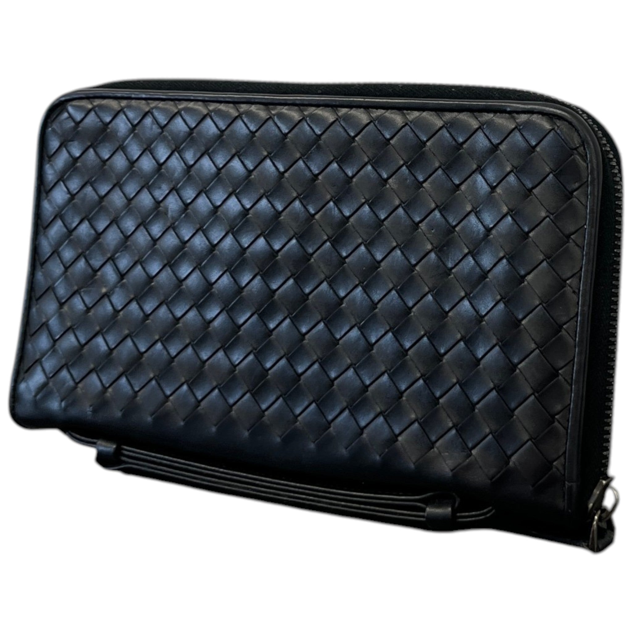 Men's Intrecciato Woven Wallet Black