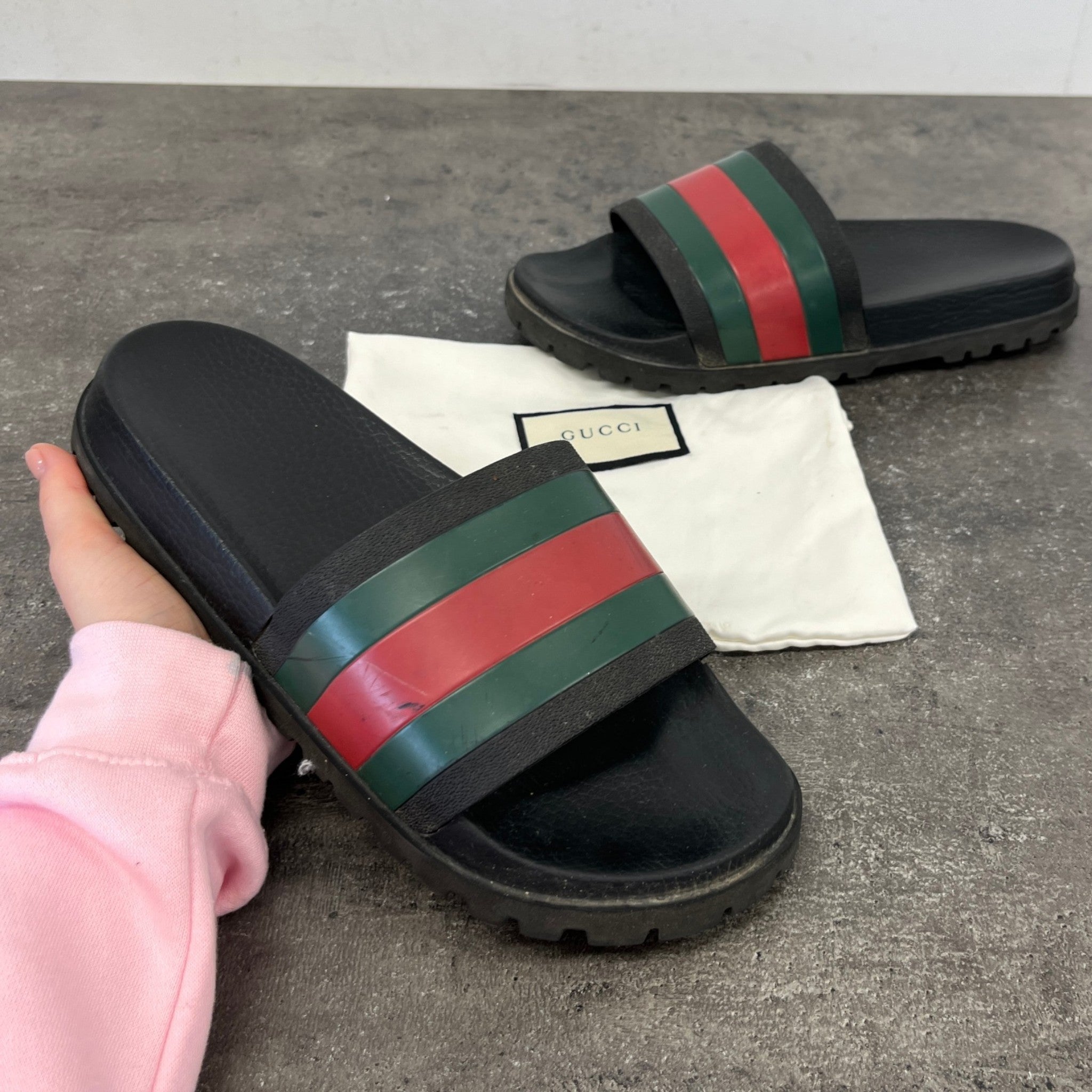 Men's Web Slides Black Size EU 43 / UK 9