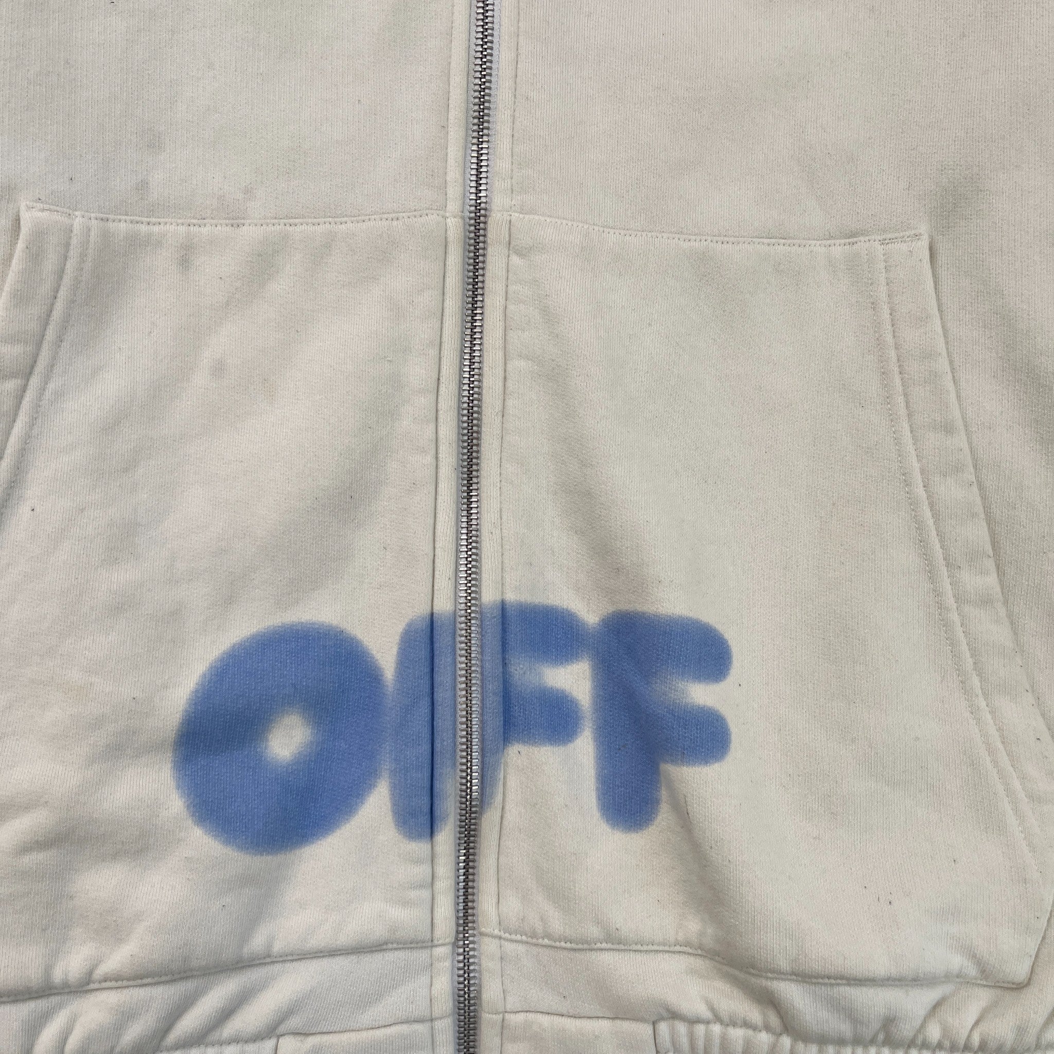 Men's Logo Print Hoodie White Size XXL