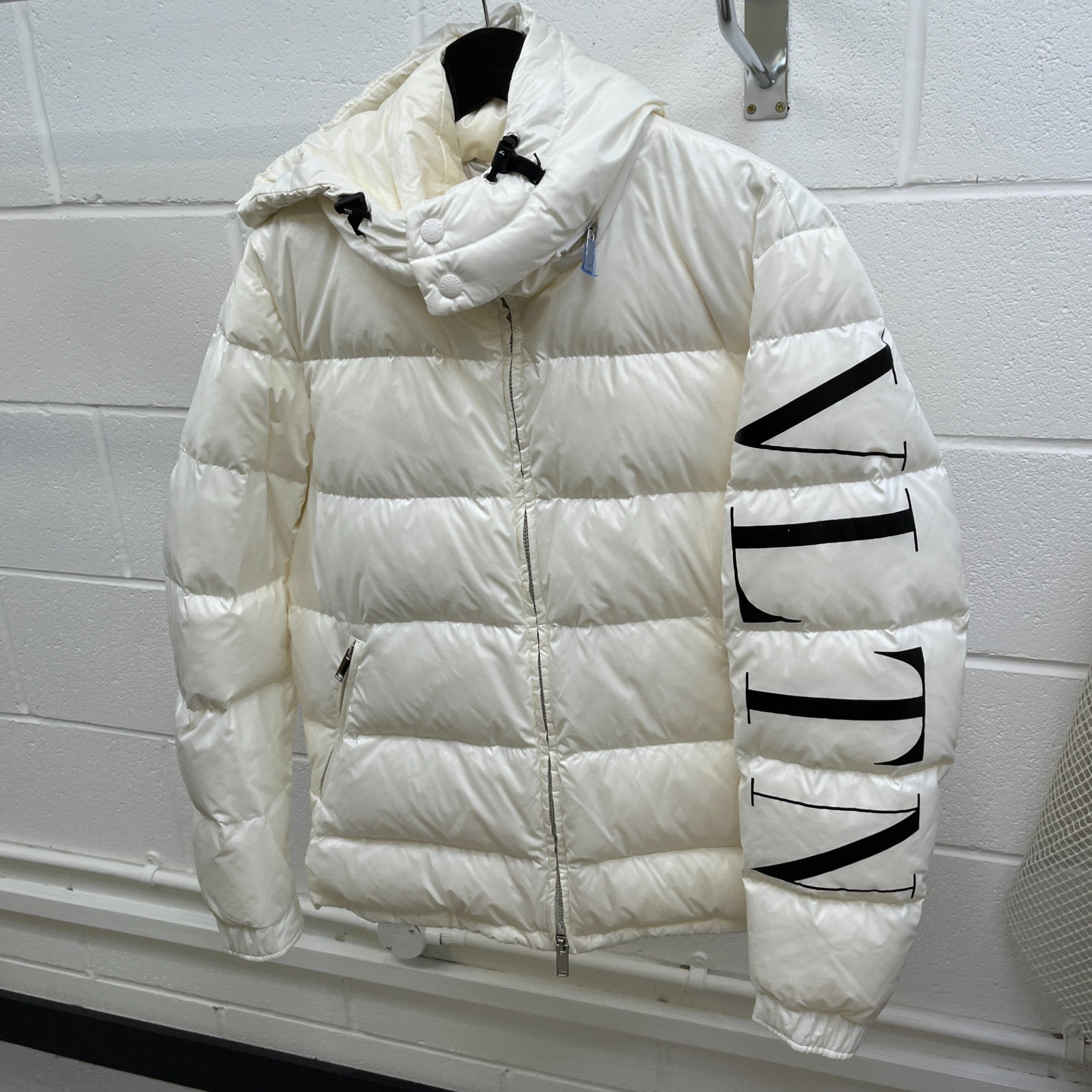 Men's Vltn Logo Down Jacket White Size IT 50 / L