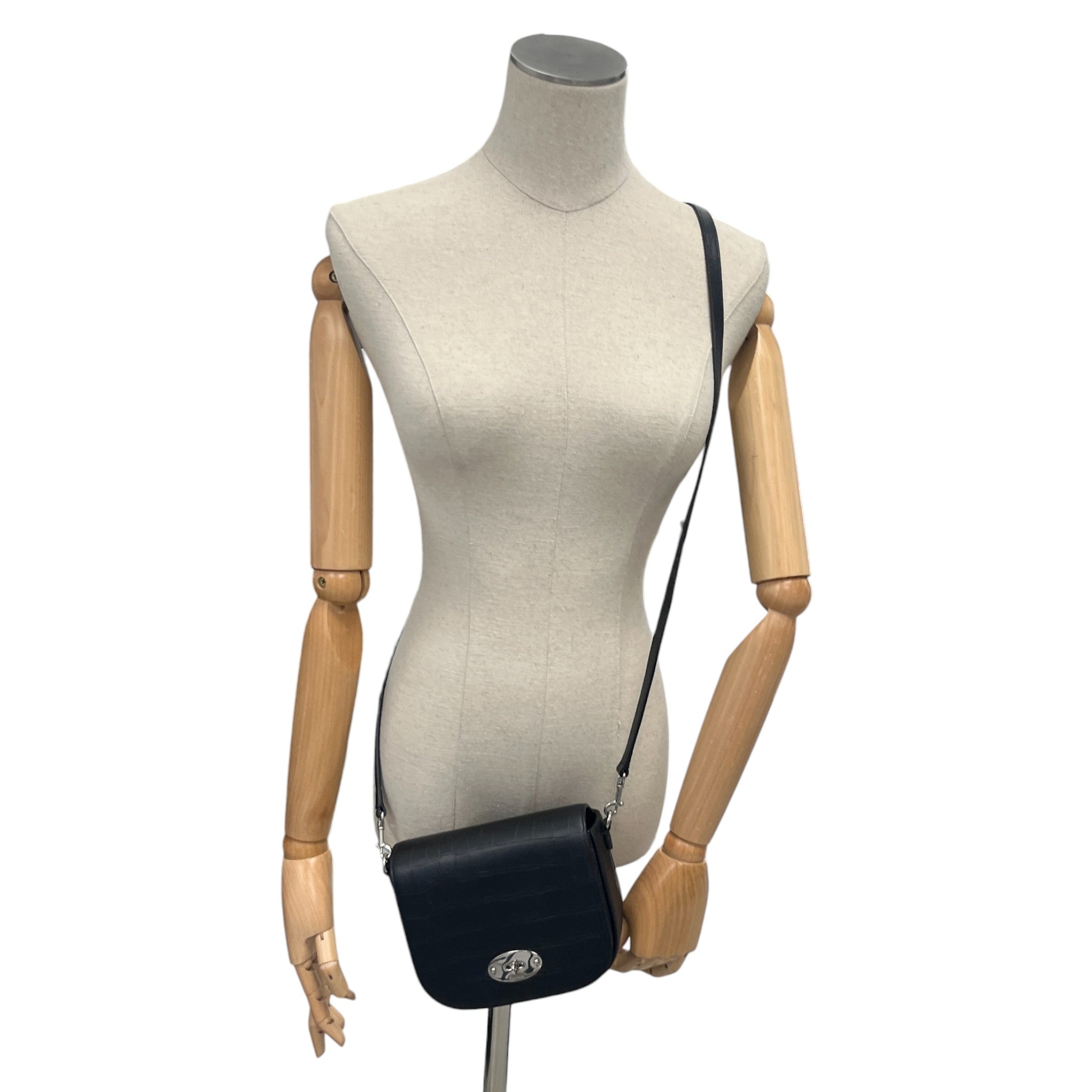 Men's Small Darley Croc Bag Black