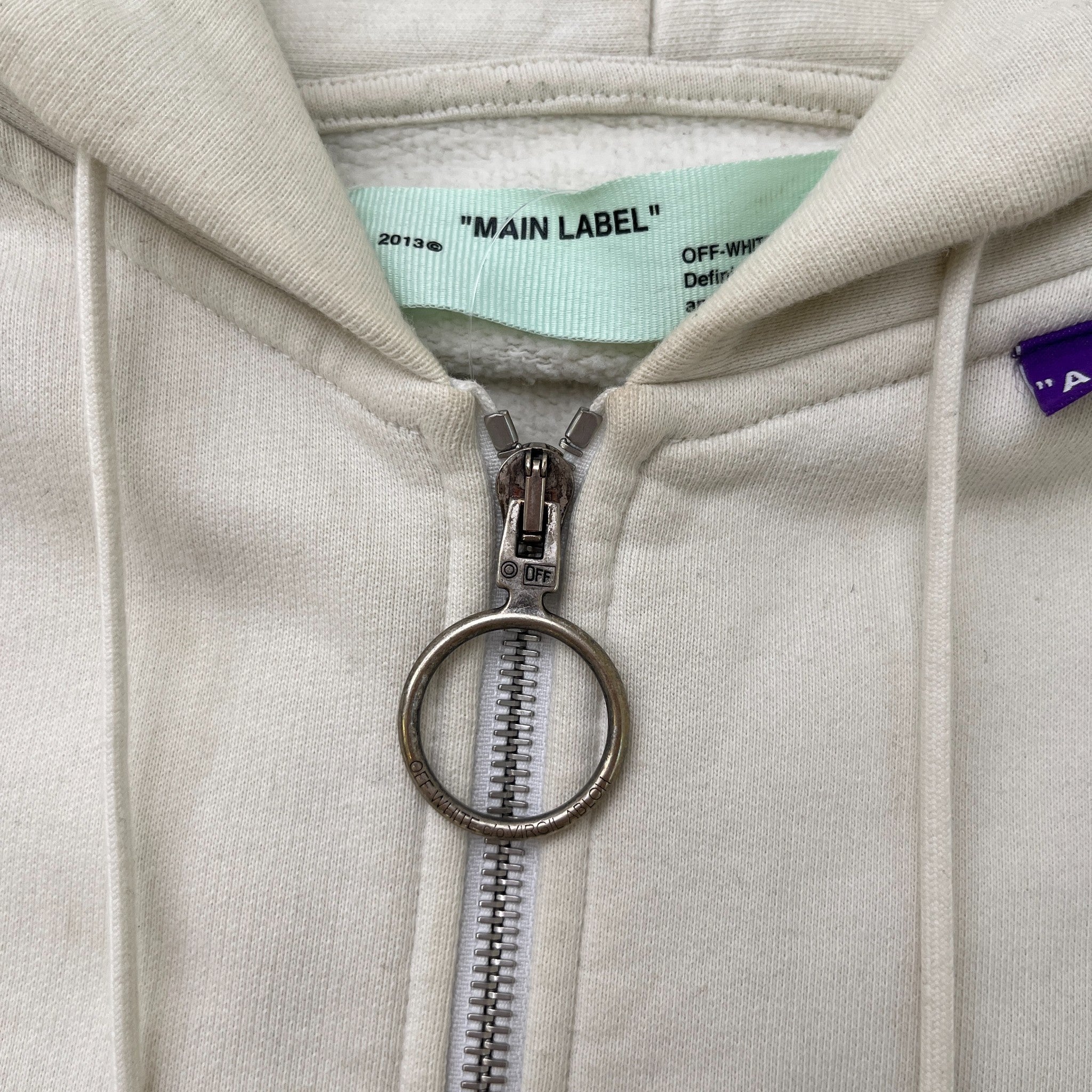 Men's Logo Print Hoodie White Size XXL