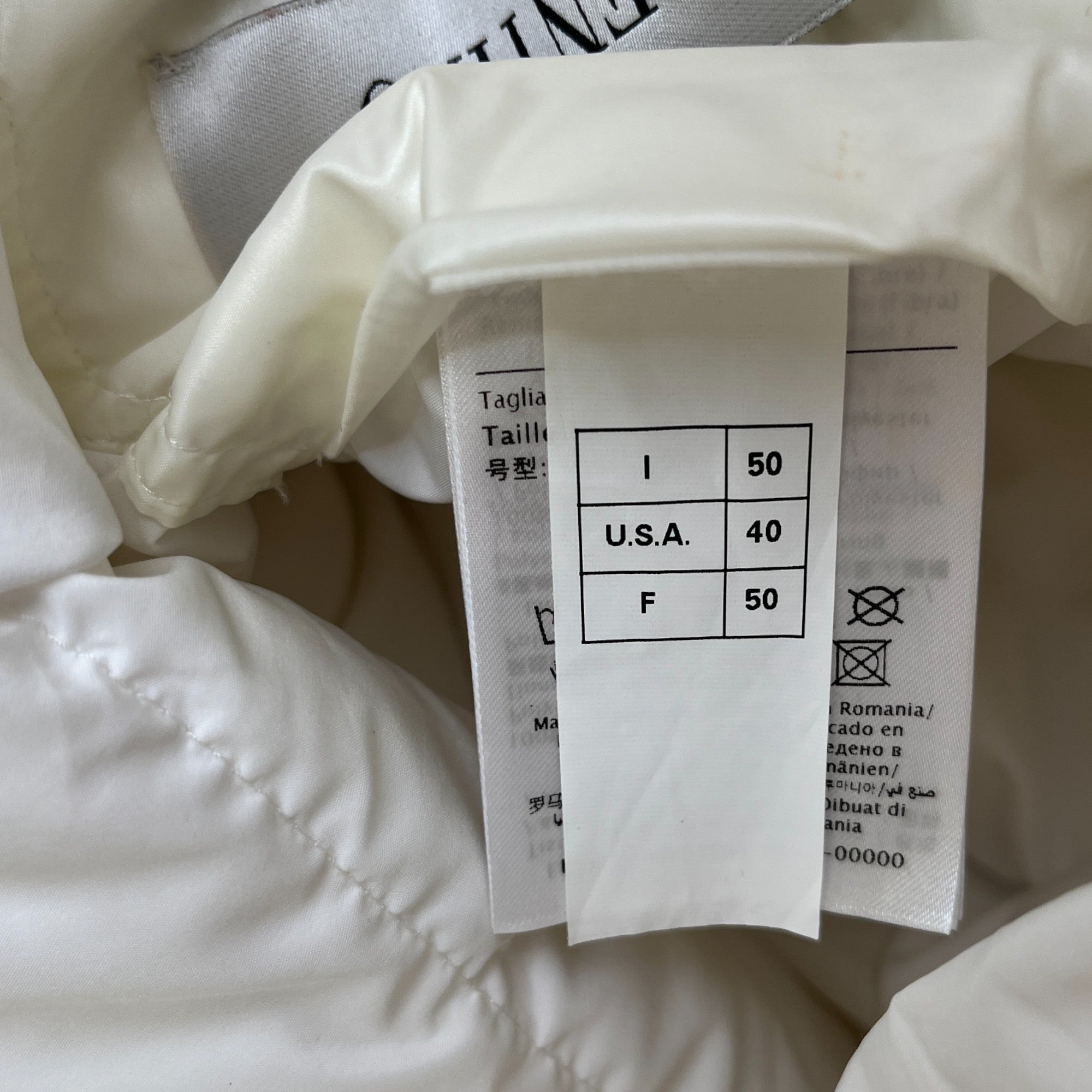 Men's Vltn Logo Down Jacket White Size IT 50 / L