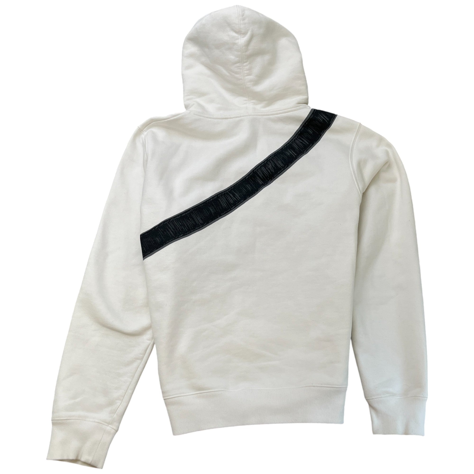 Men's Saddle Bag Print Hoodie White Size M