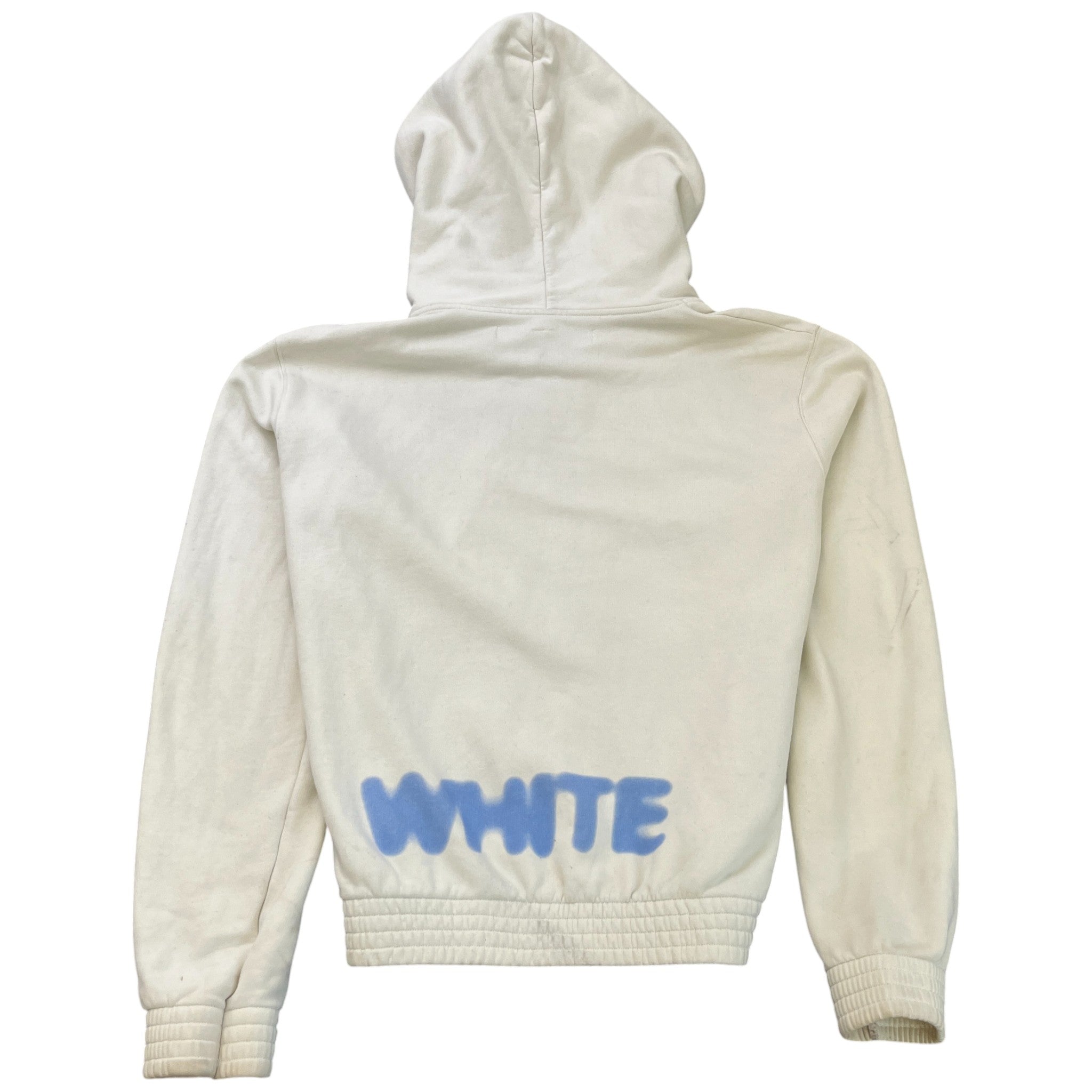 Men's Logo Print Hoodie White Size XXL