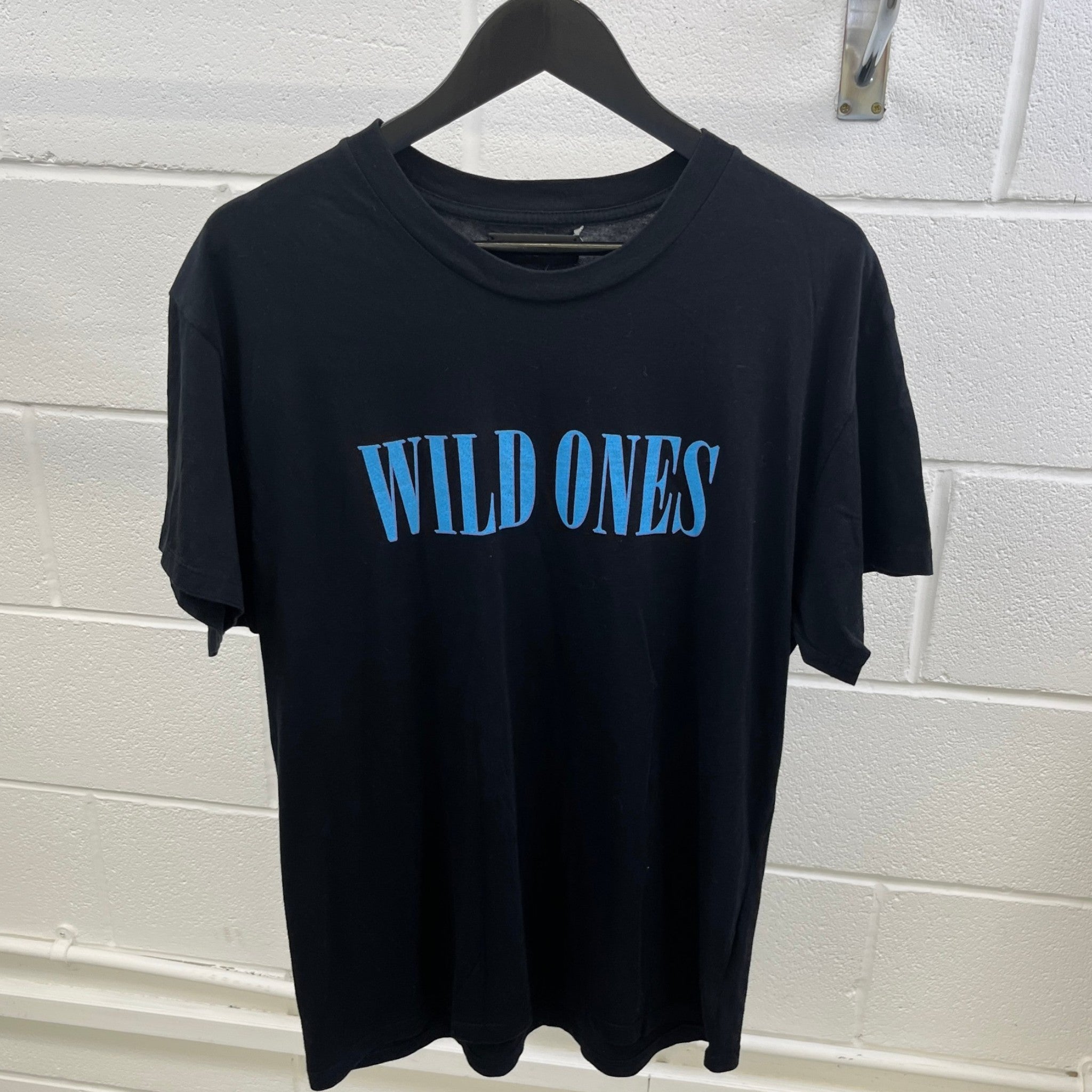 Men's Wild Ones Logo Print T-Shirt Black Size S