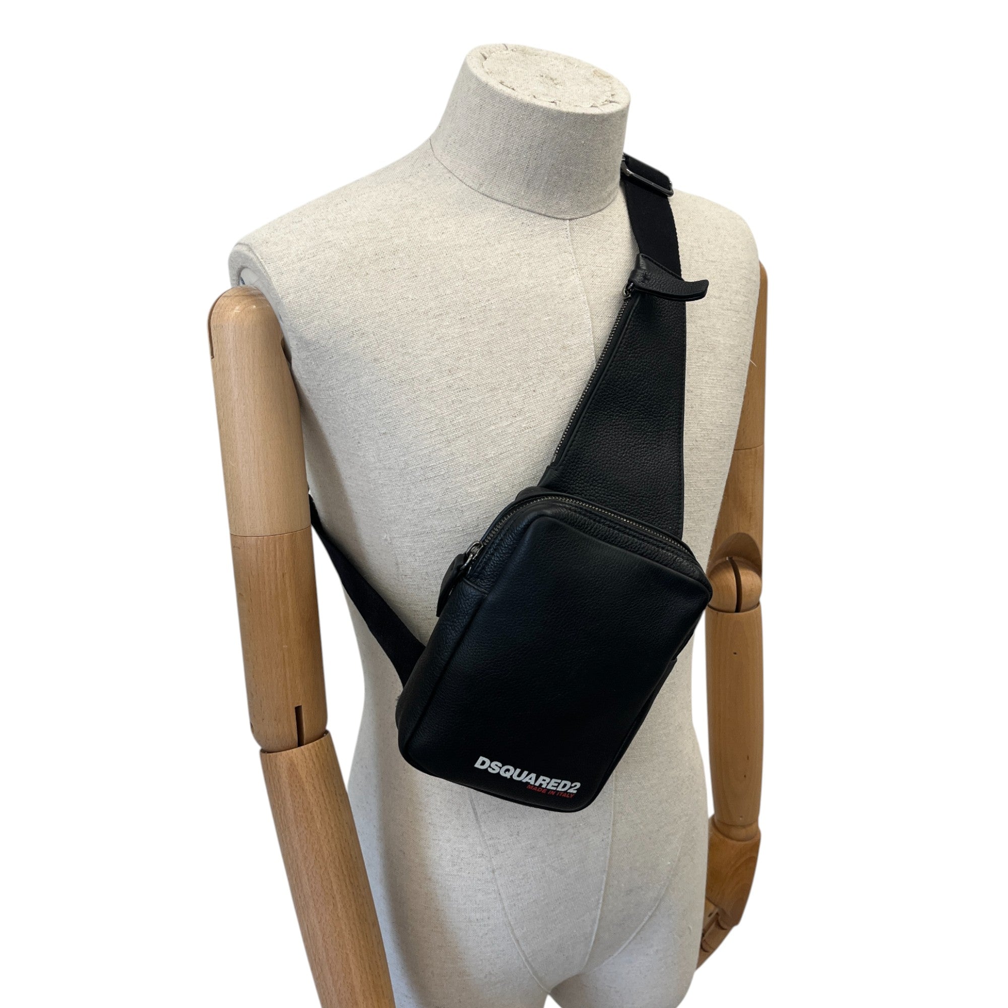 Men's Logo Print Belt Bag Black