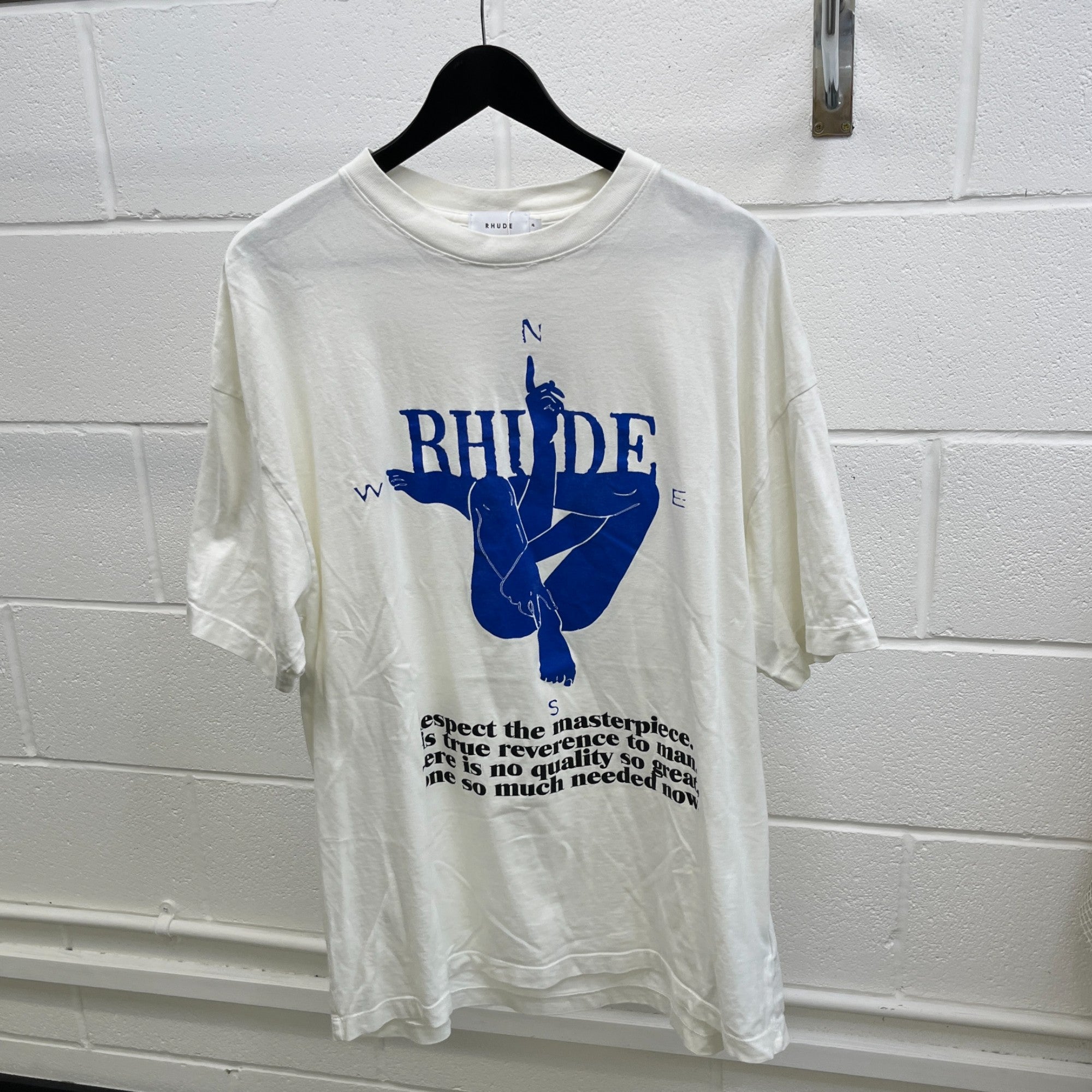 Men's Compass Logo T-Shirt White Size XL