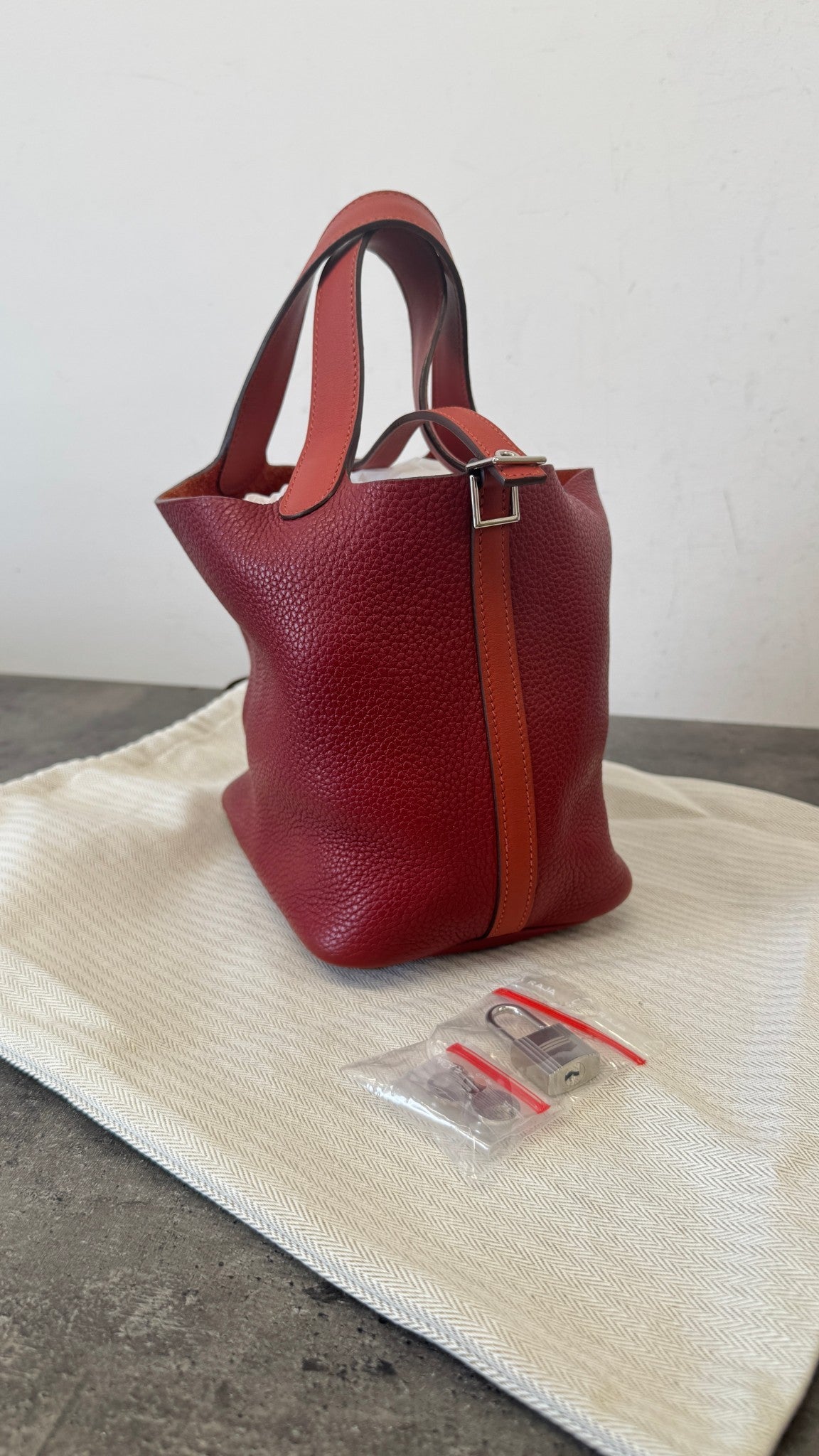 Women's Picotin 18 Togo Bag Burgundy