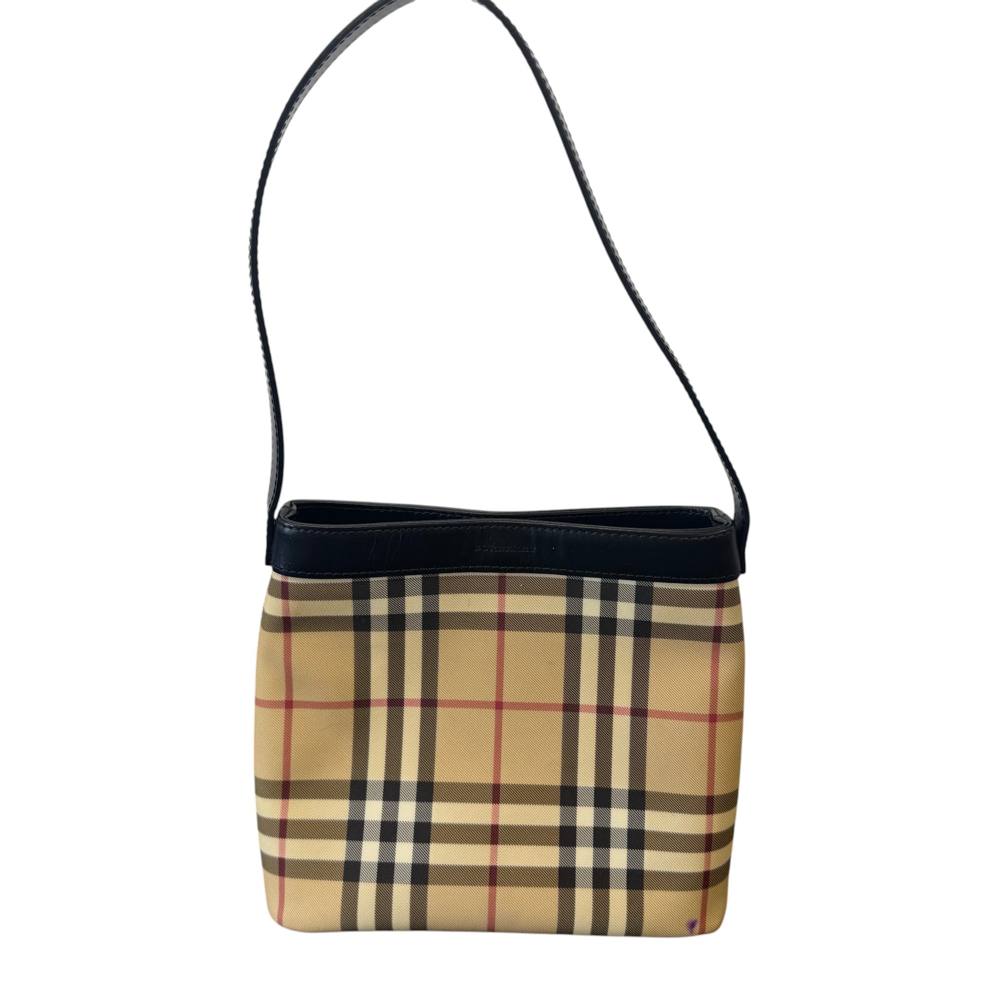 Women's Small Check Print Bag Beige