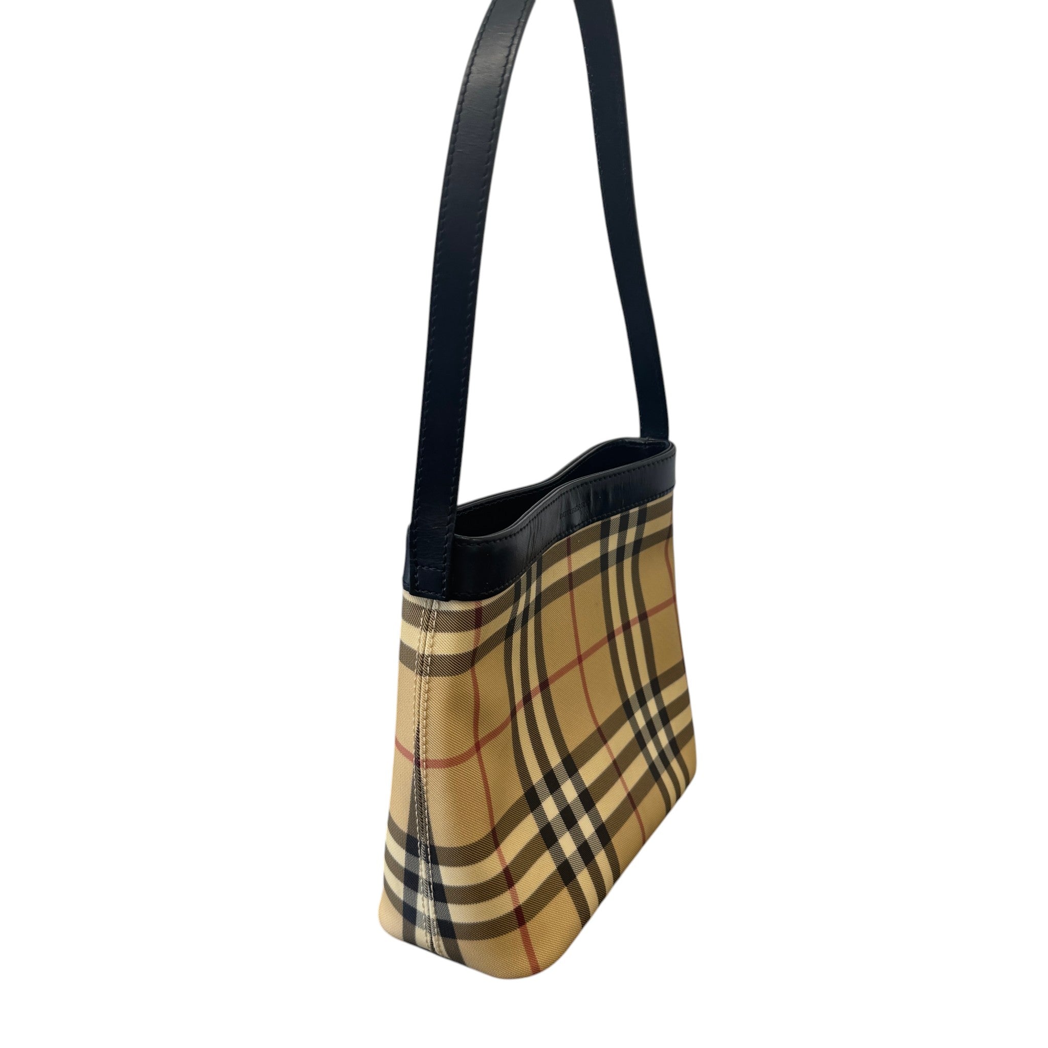 Women's Small Check Print Bag Beige