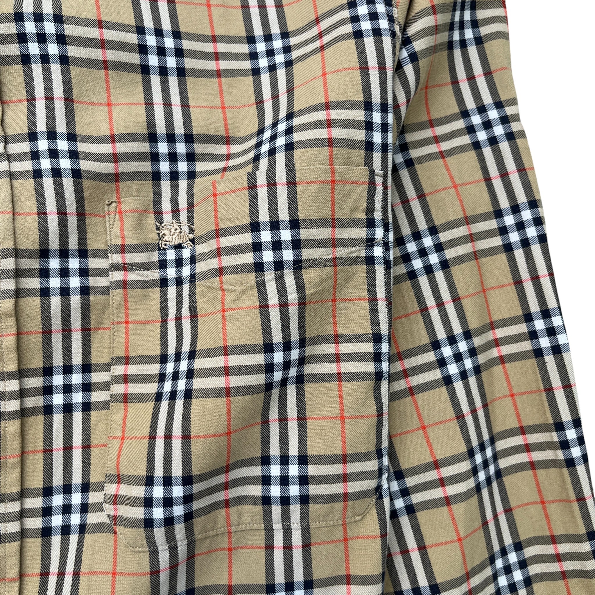 Men's Vintage Nova Check Shirt Tan Size S