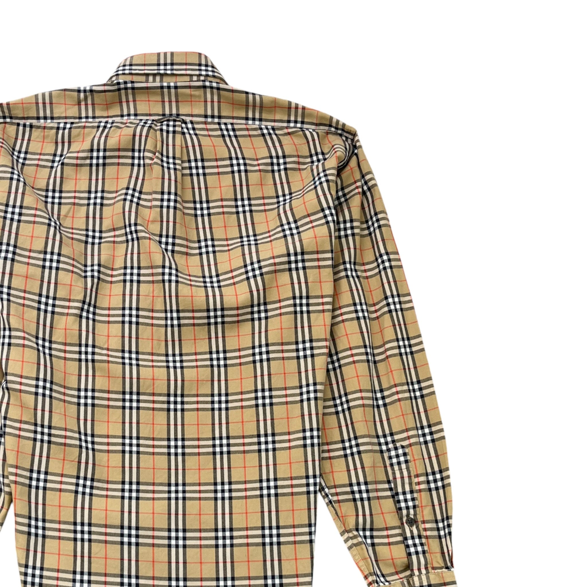 Men's Vintage Nova Check Shirt Tan Size S