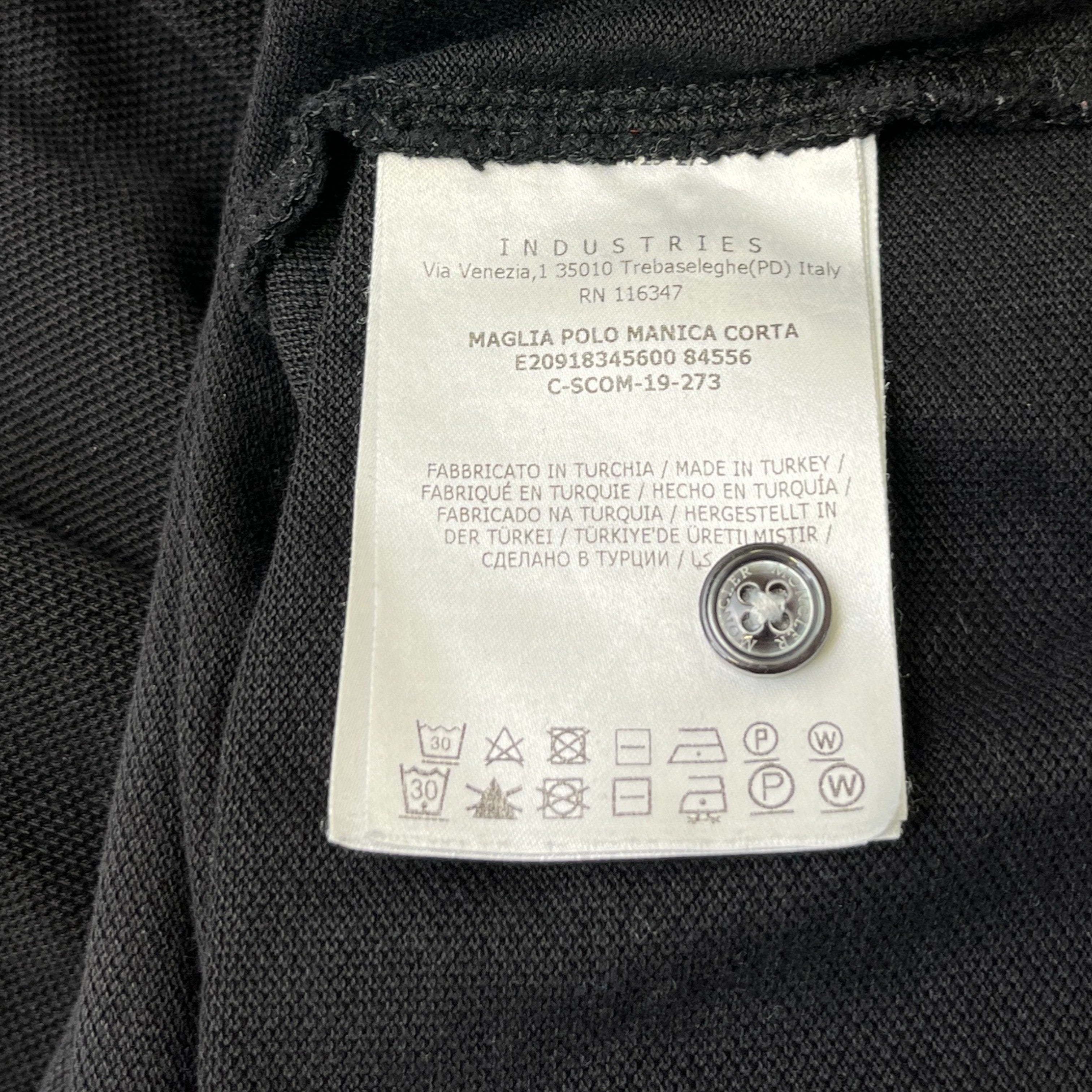 Men's Maglia Polo Shirt Black Size L