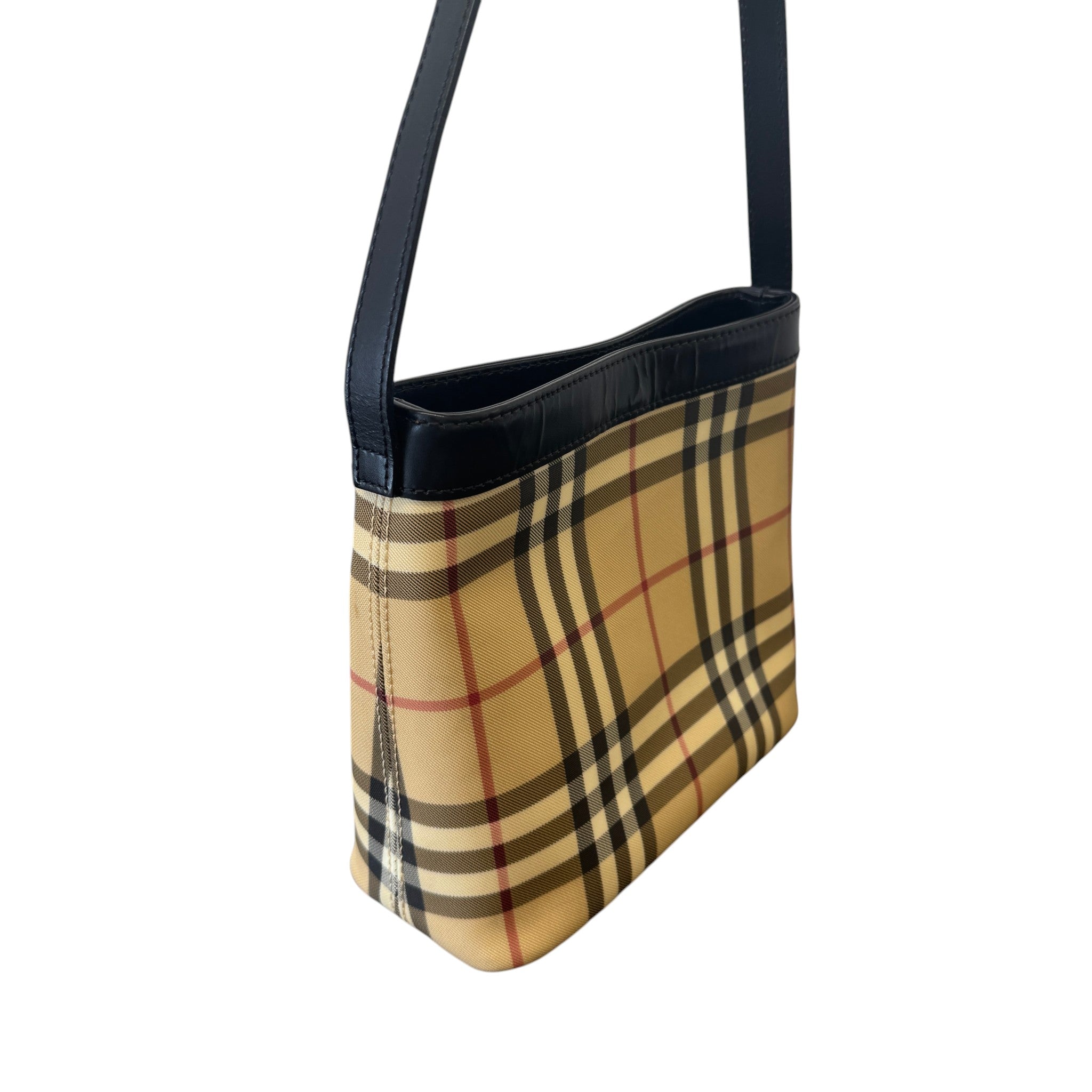 Women's Small Check Print Bag Beige
