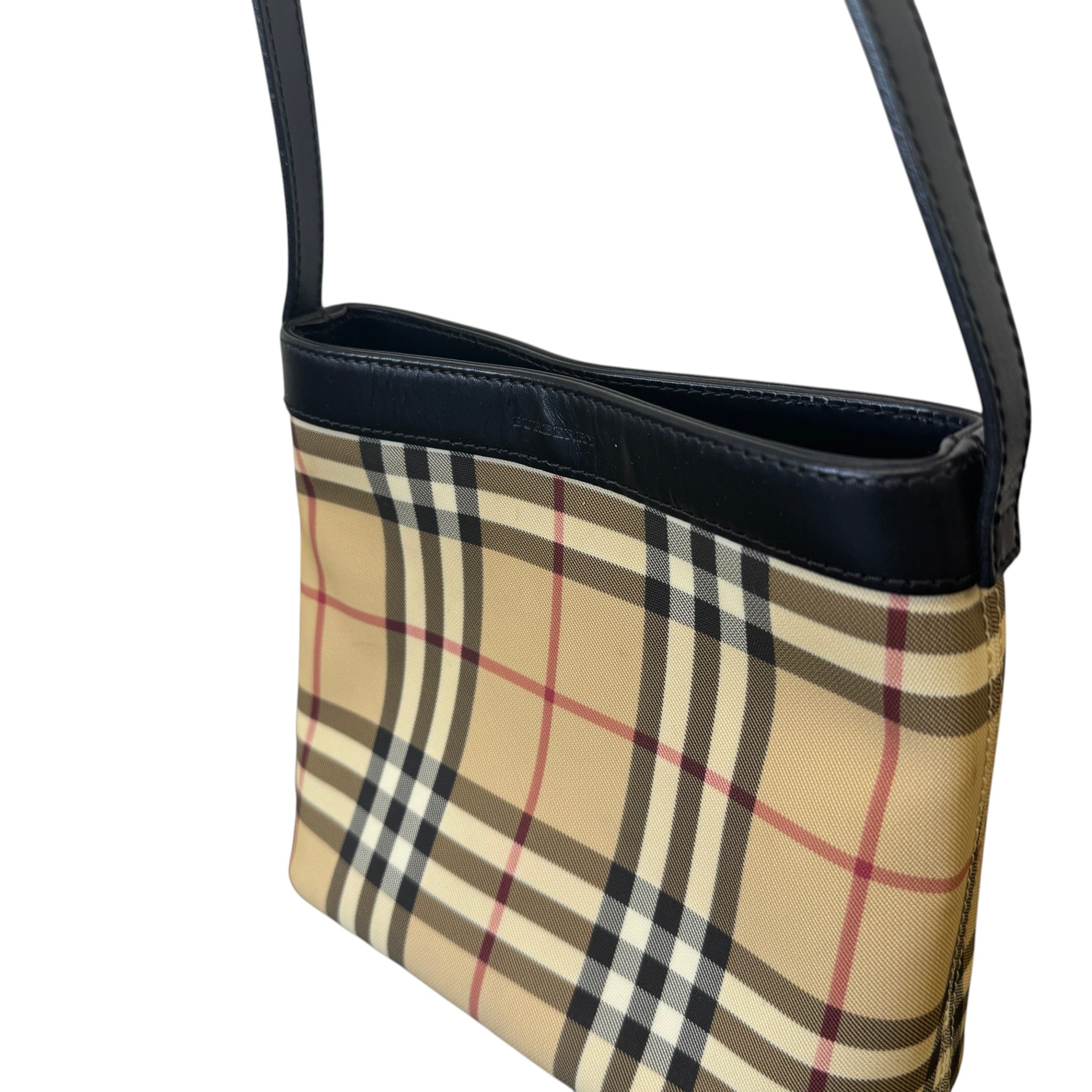 Women's Small Check Print Bag Beige