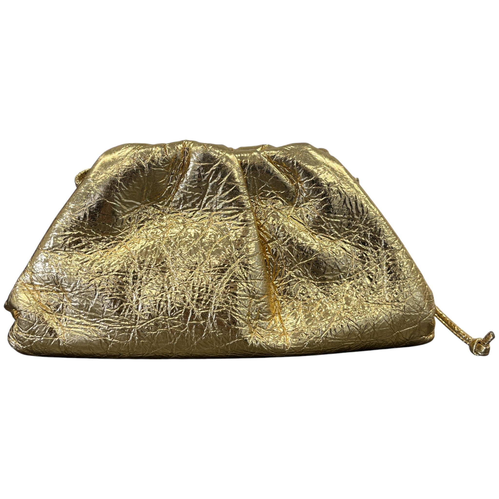 Women's Gathered Pouch Bag Gold