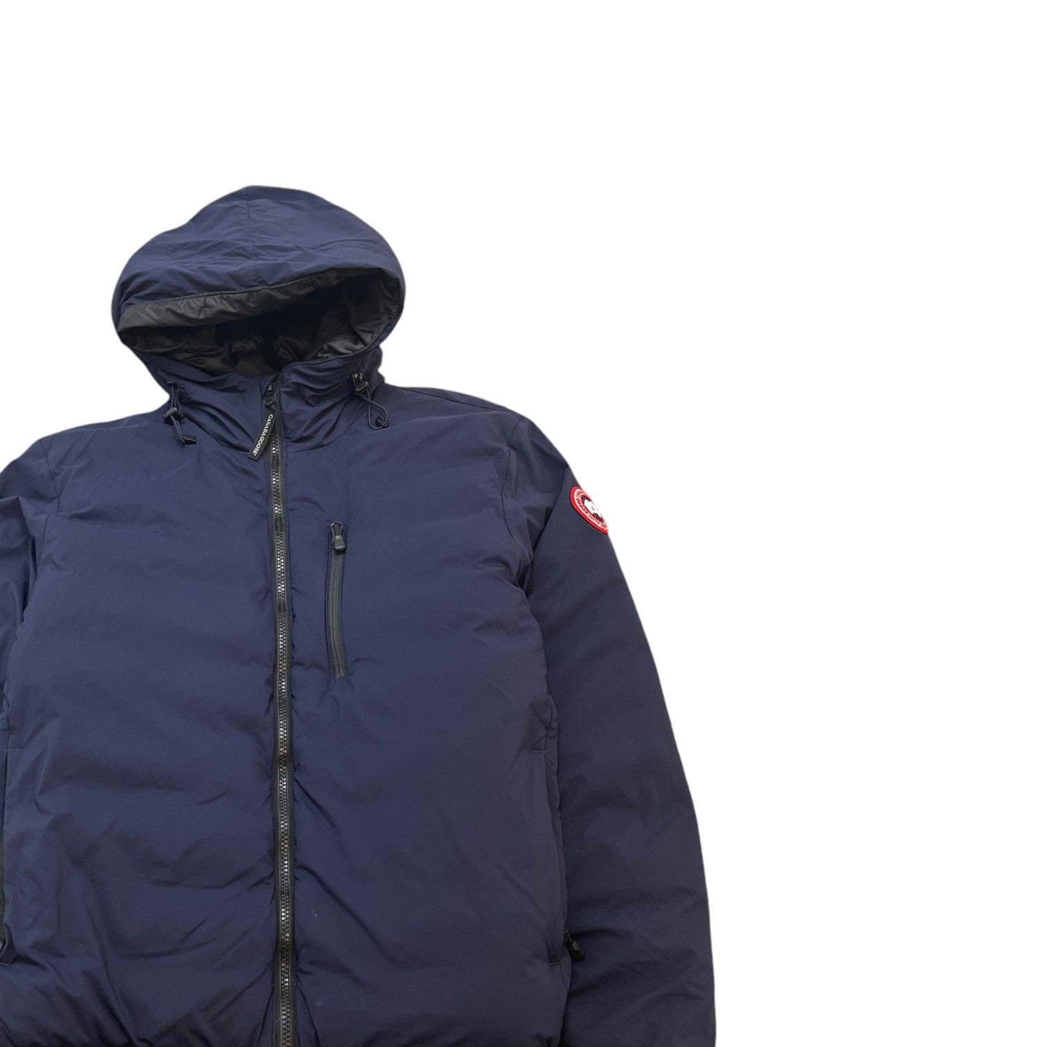 Men's Lodge Hoody Down Jacket Navy Size L