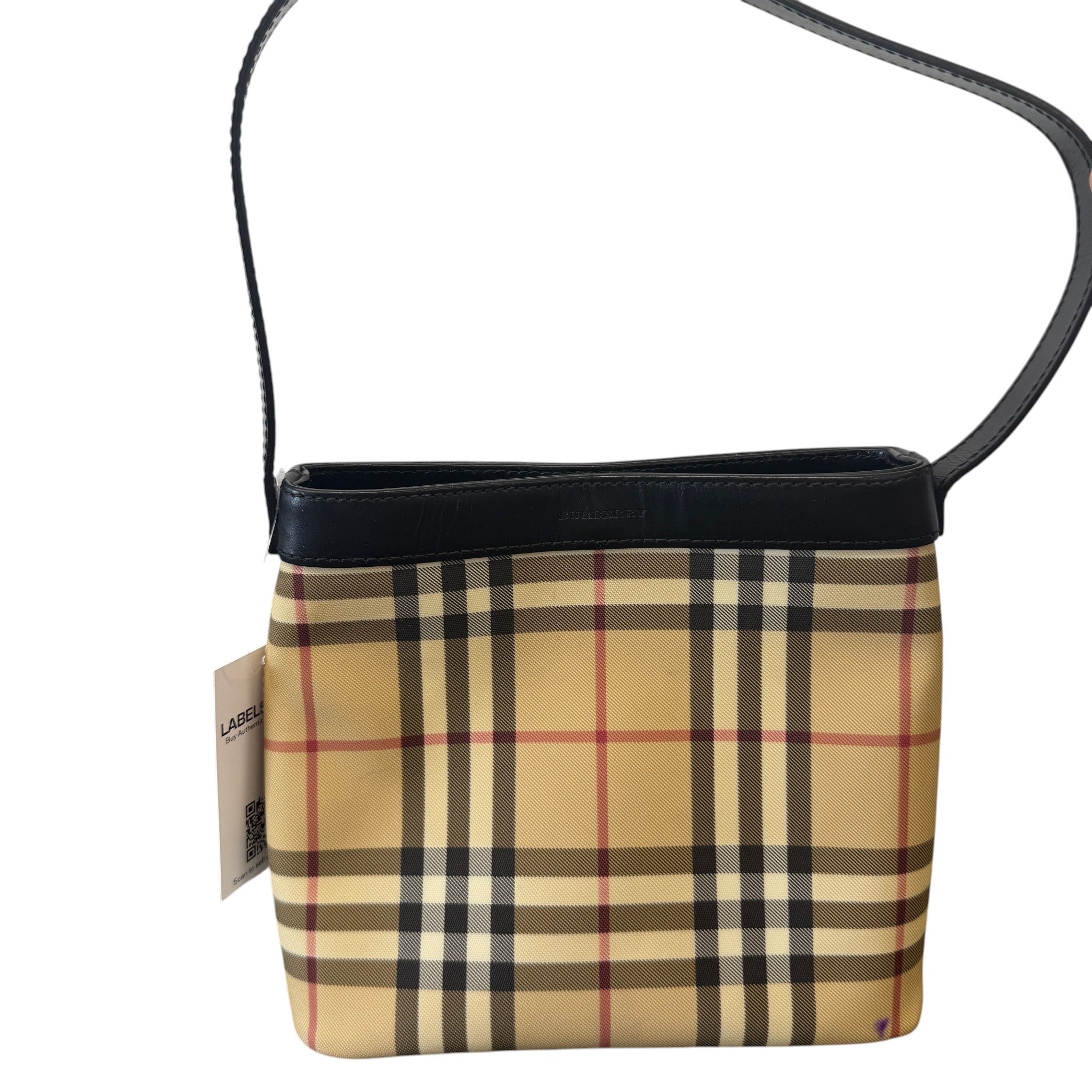 Women's Small Check Print Bag Beige