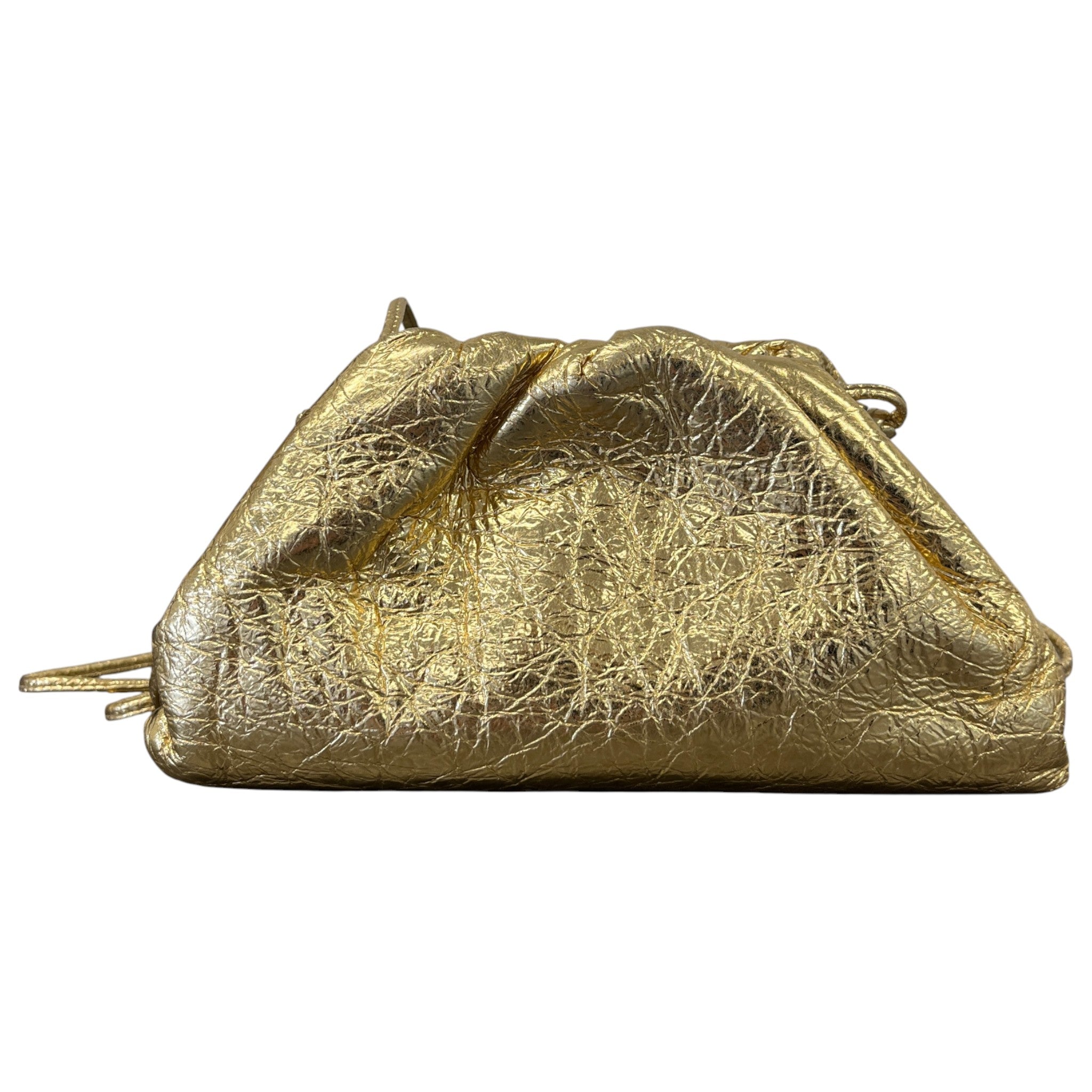 Women's Gathered Pouch Bag Gold