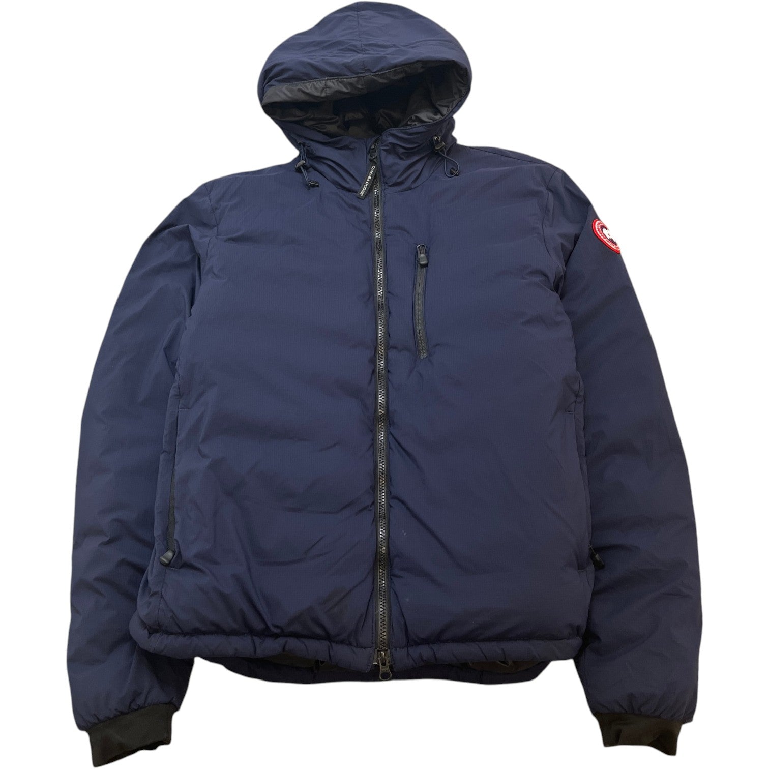Men's Lodge Hoody Down Jacket Navy Size L