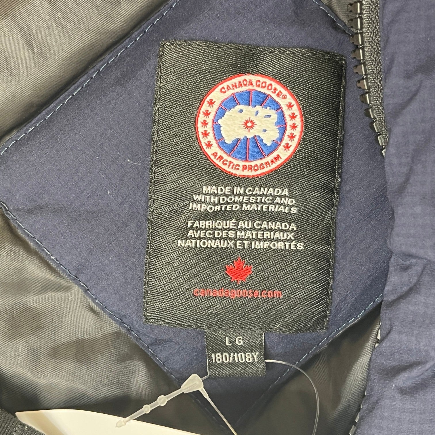 Men's Lodge Hoody Down Jacket Navy Size L