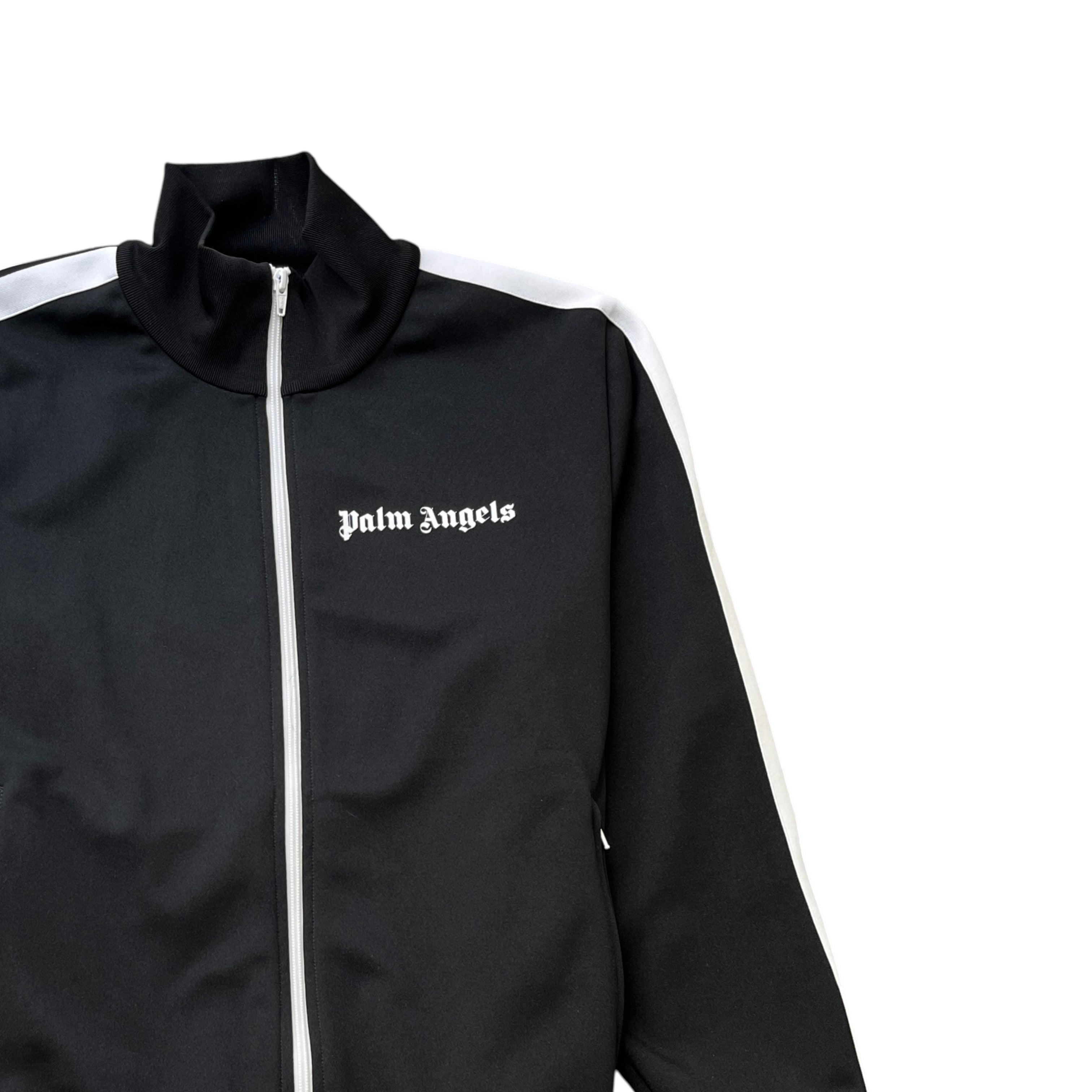 Men's Logo Print Track Jacket Black Size L