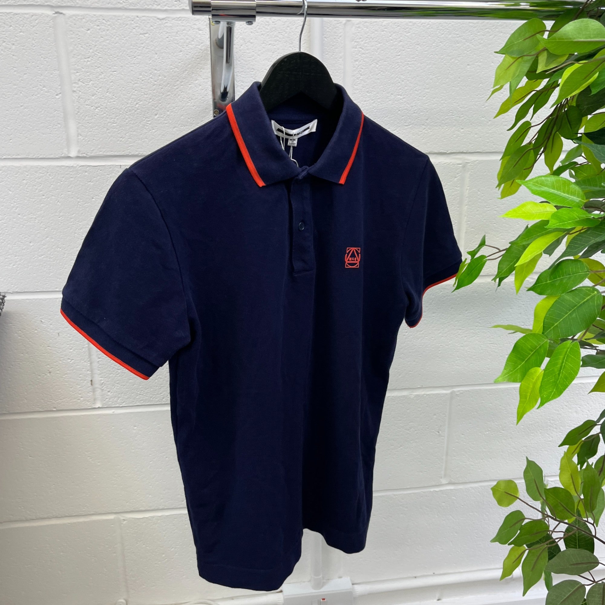 Men's Logo Polo Shirt Navy Size S